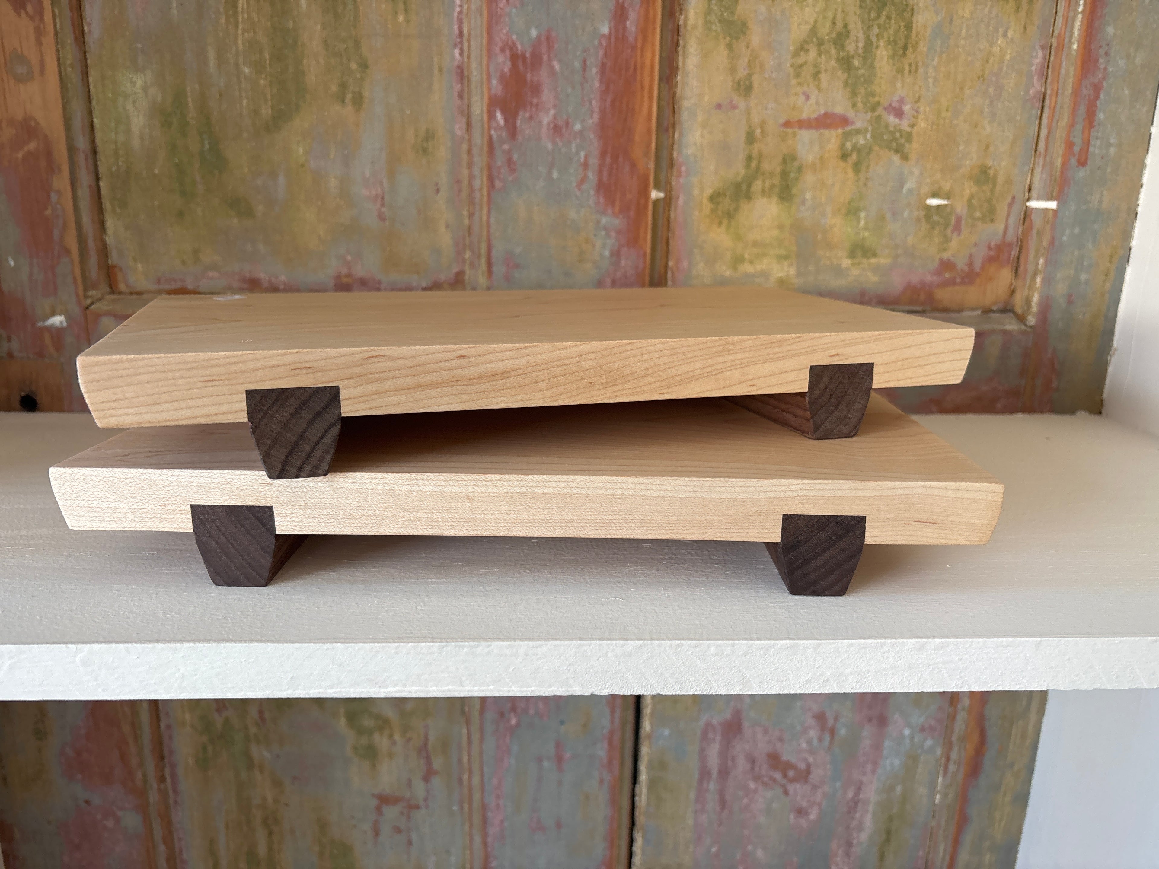 Handcrafted Wood Sushi Serving Boards 2 Pack by Red Valley Studios