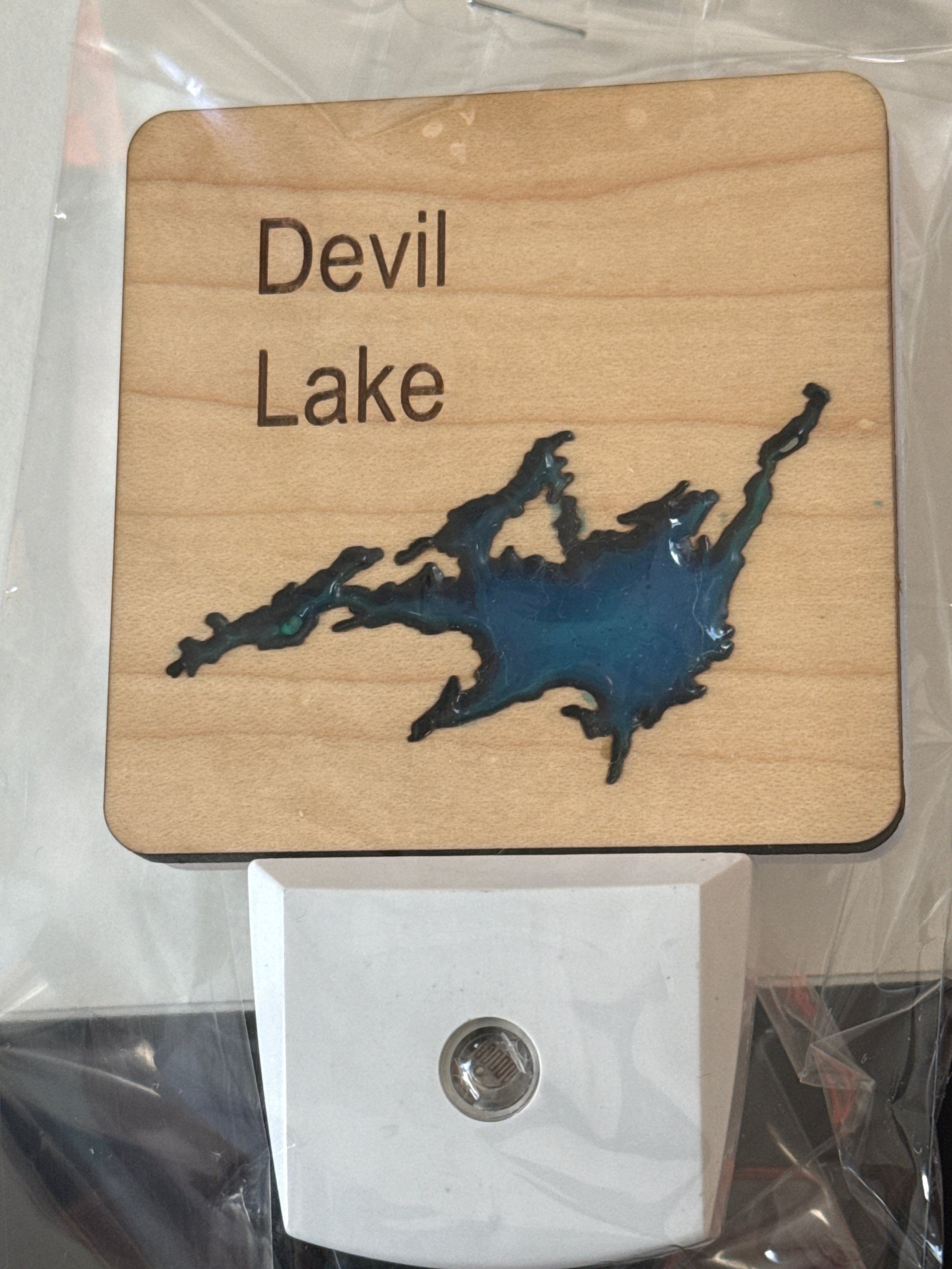 Wood and Resin Lake Nightlight by Goodwin Greetings