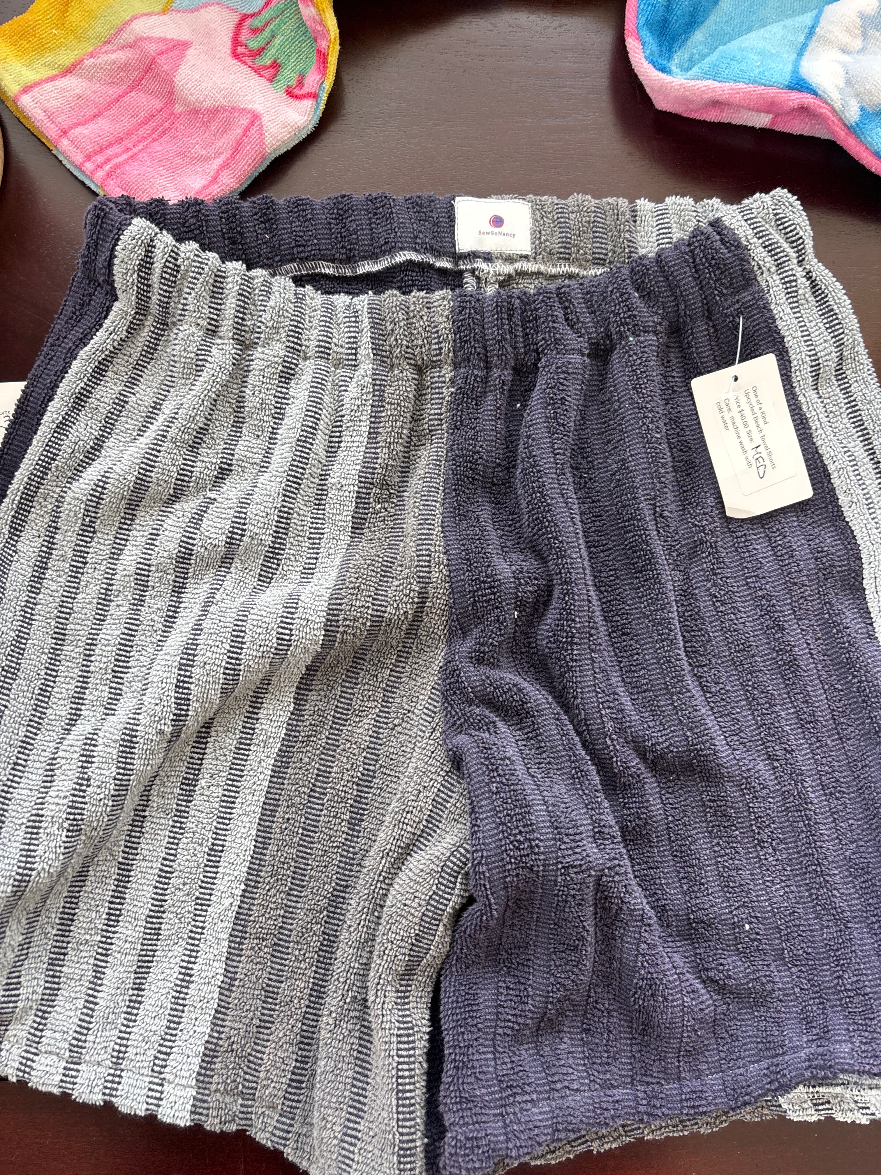 Handmade Repurposed Towel Shorts by Sew So Nancy
