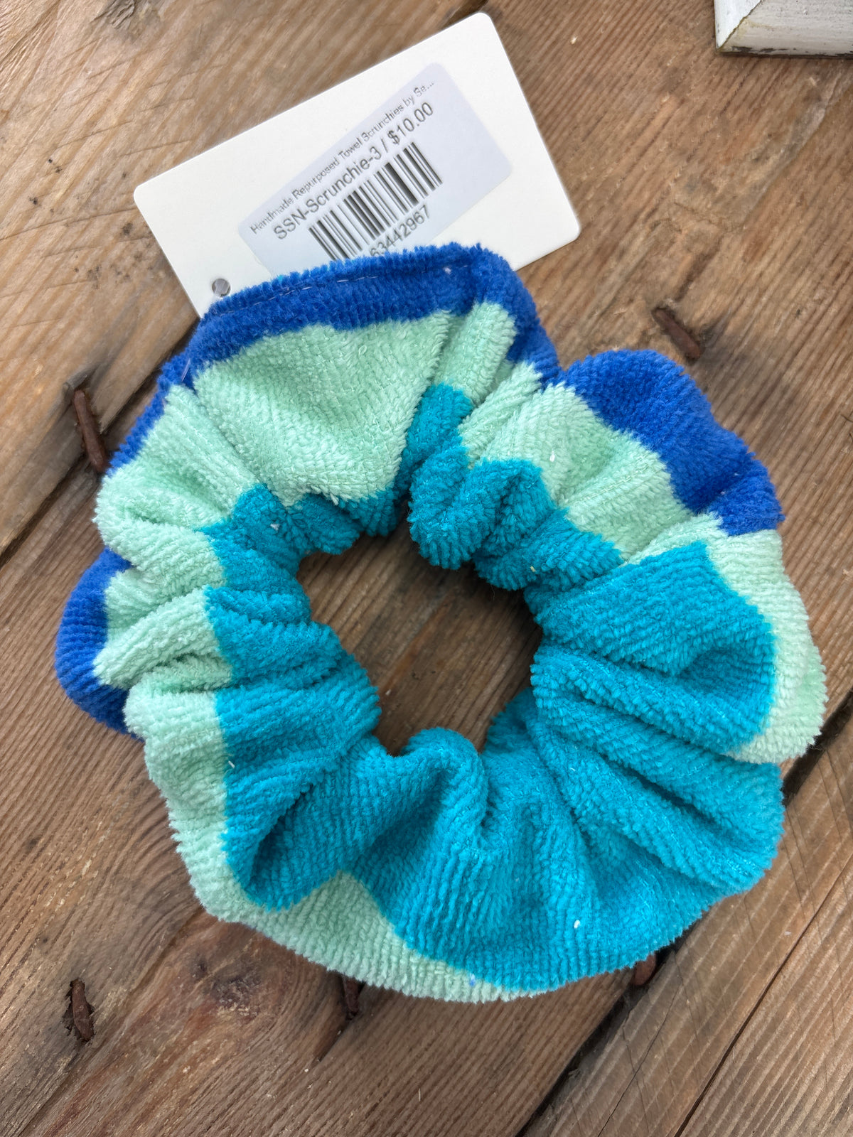 Handmade Repurposed Towel Scrunchies by Sew So Nancy