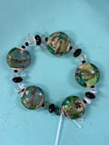 Northern Waters Handmade Glass Bead Bracelet by Meri Glass Beads (MLF018)