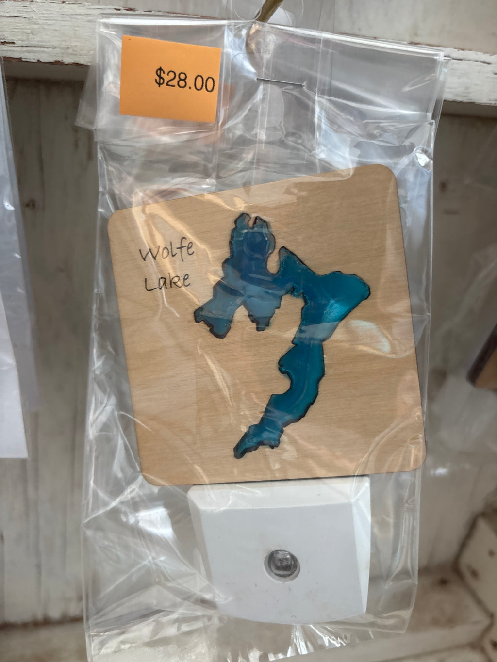 Wood and Resin Lake Nightlight by Goodwin Greetings
