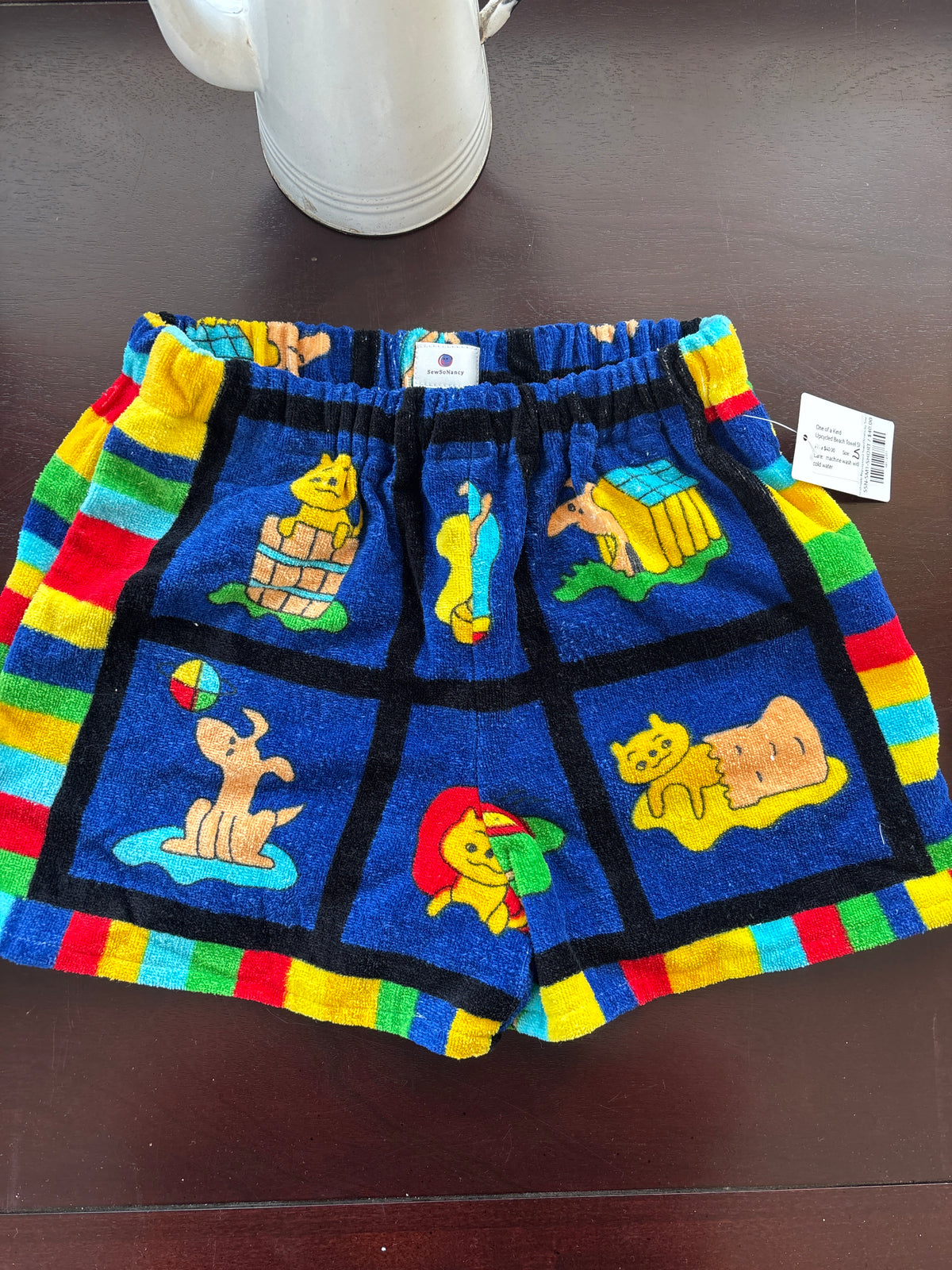Handmade Repurposed Towel Shorts by Sew So Nancy