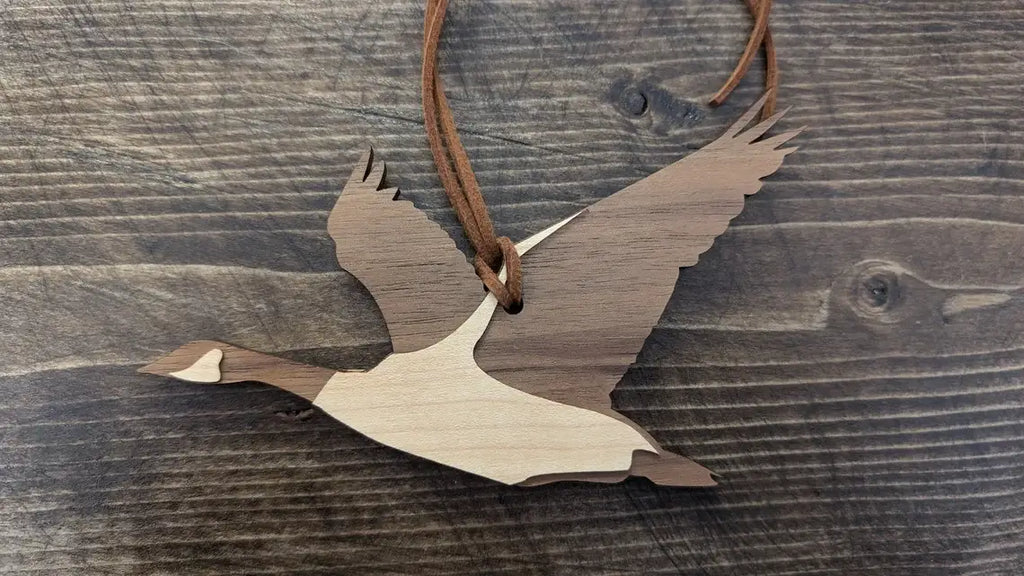 Canada Goose Ornament - Maple Wood- Made in Canada Souvenir