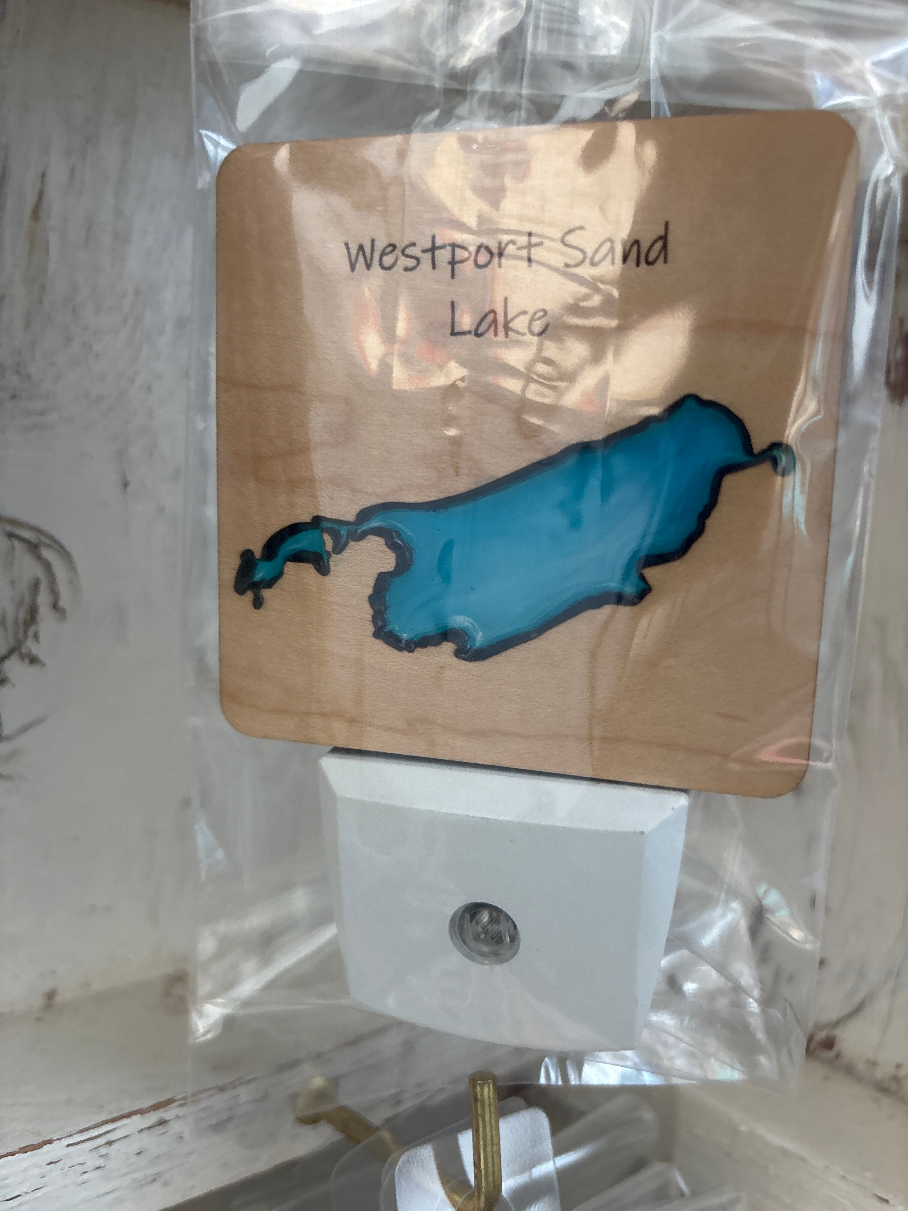 Wood and Resin Lake Nightlight by Goodwin Greetings
