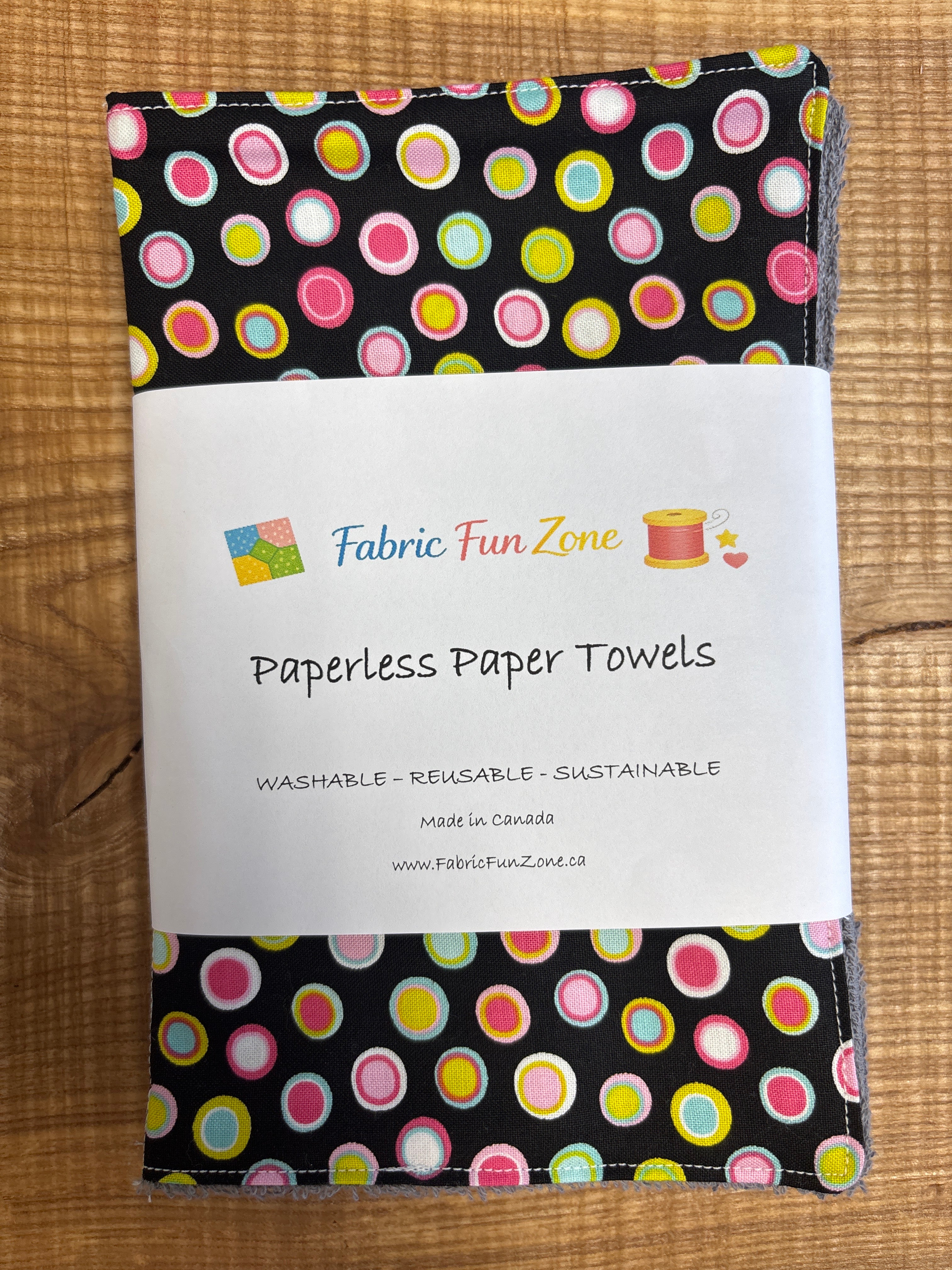 Paperless Paper Towel Sets of 4 Handmade by Fabric Fun Zone