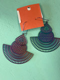 Large Long Fan Dangle Earrings by Hollywood North Jewelry