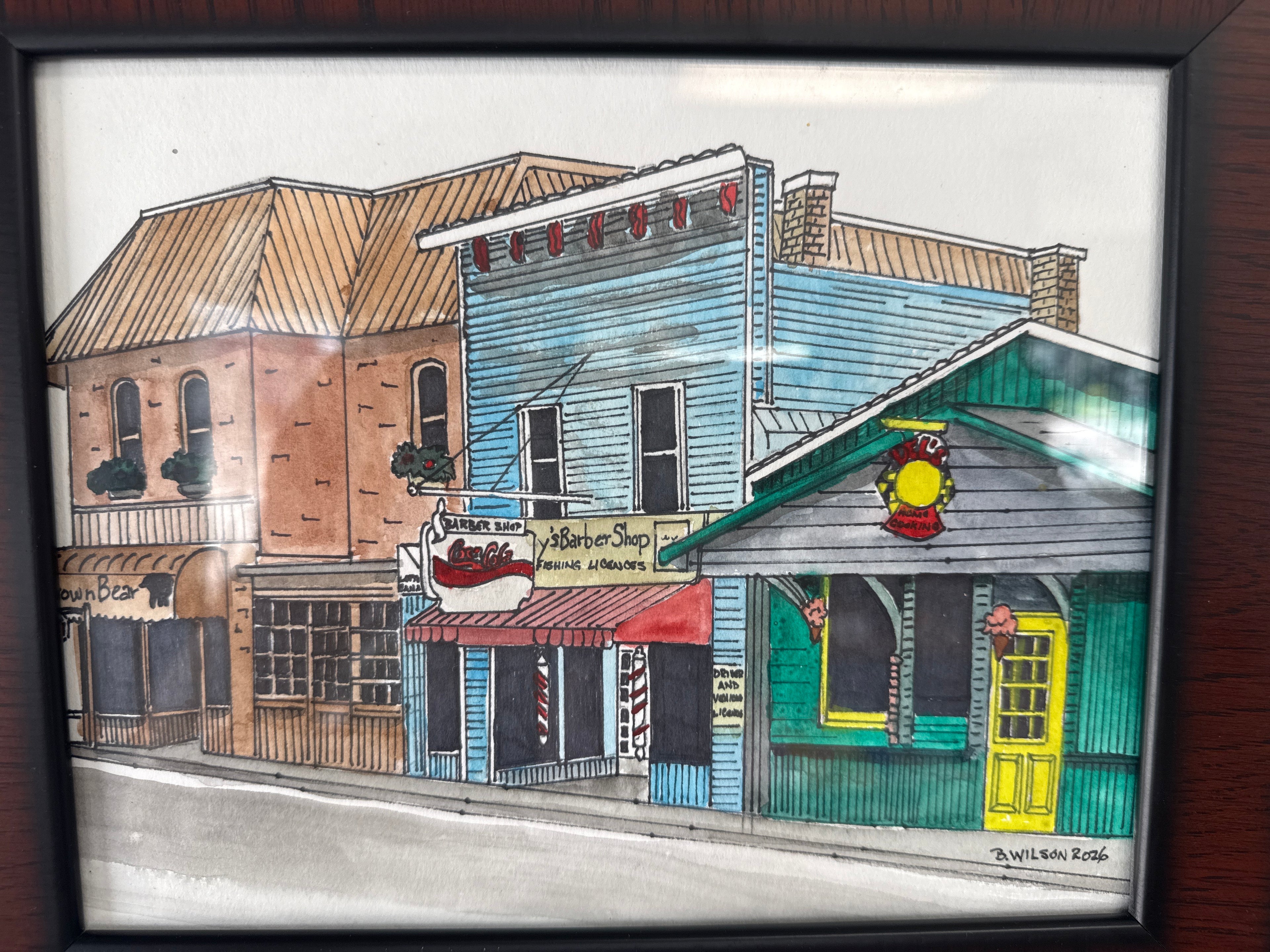 Church St Vintage Watercolour Paintings by Barb Wilson