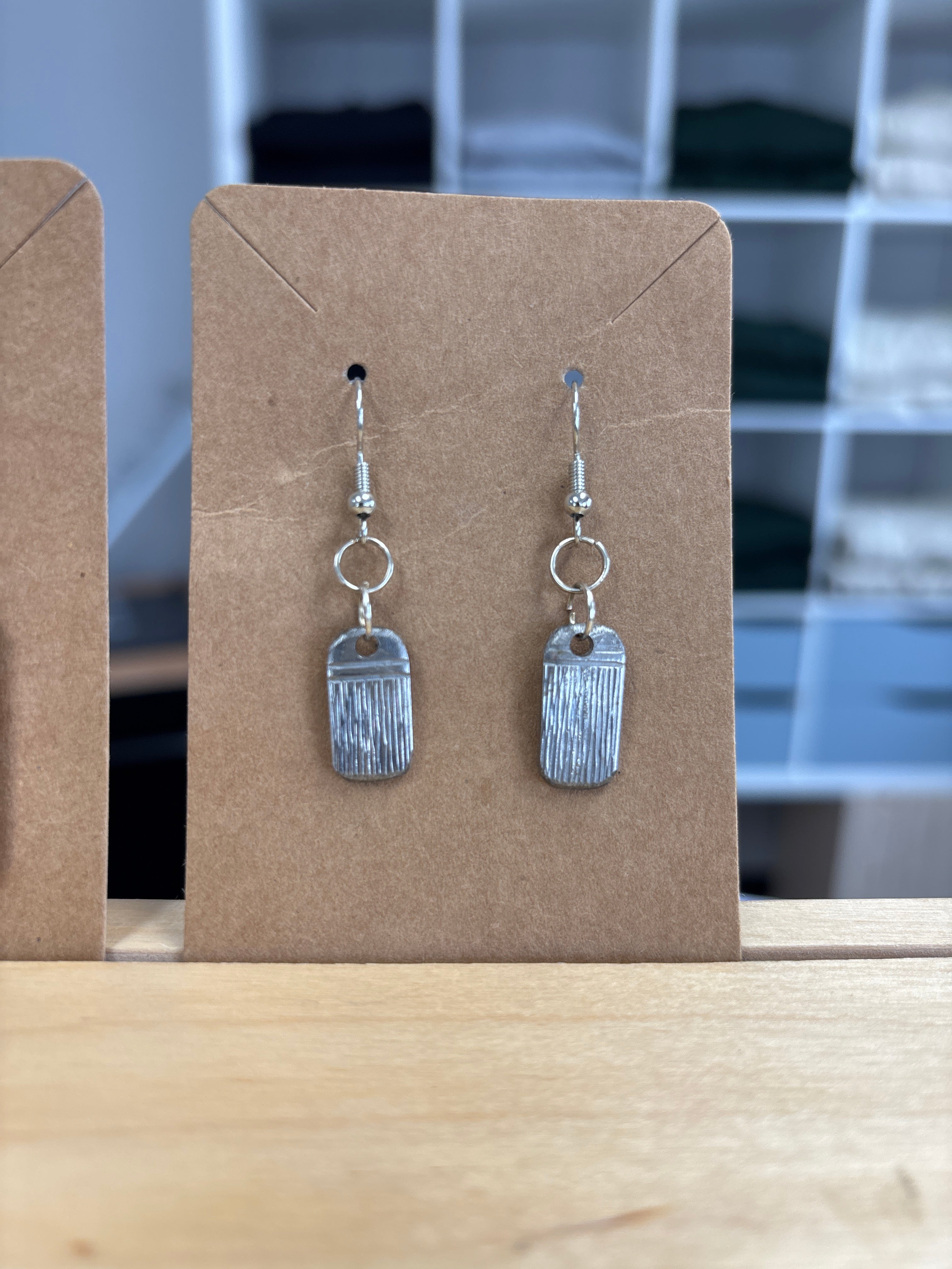 Earrings Locally Made of Repurposed Silverware by Maven of Mischief