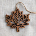 Maple Leaf Cutout Ornament - Canada Wood Souvenir, Christmas