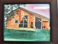 Orange Barns Watercolour Paintings by Barb Wilson
