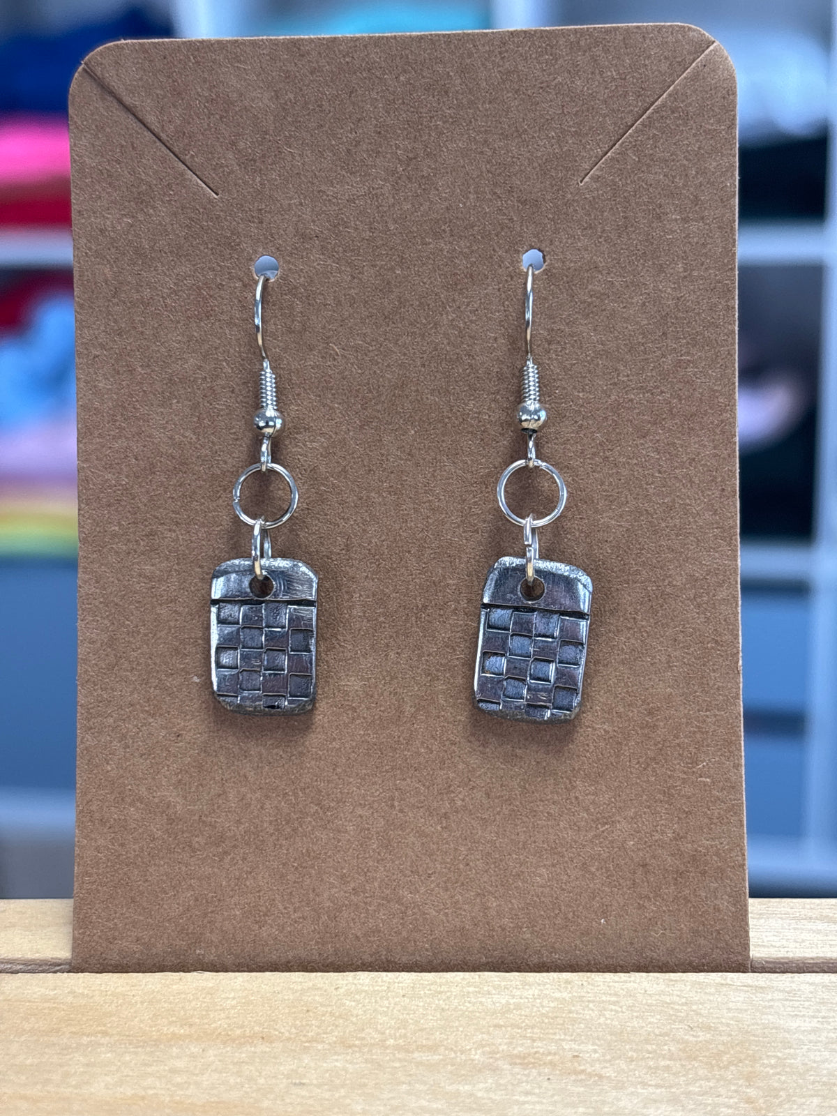 Earrings Locally Made of Repurposed Silverware by Maven of Mischief