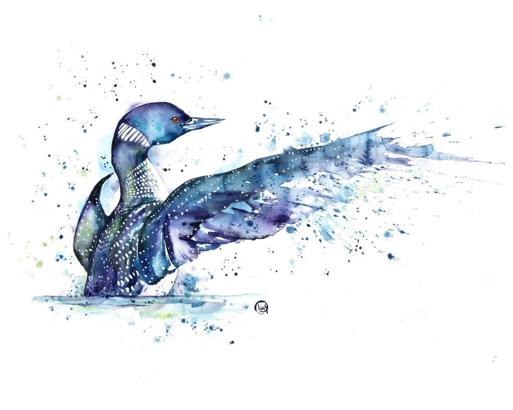 Loon Watercolor Painting Art Print