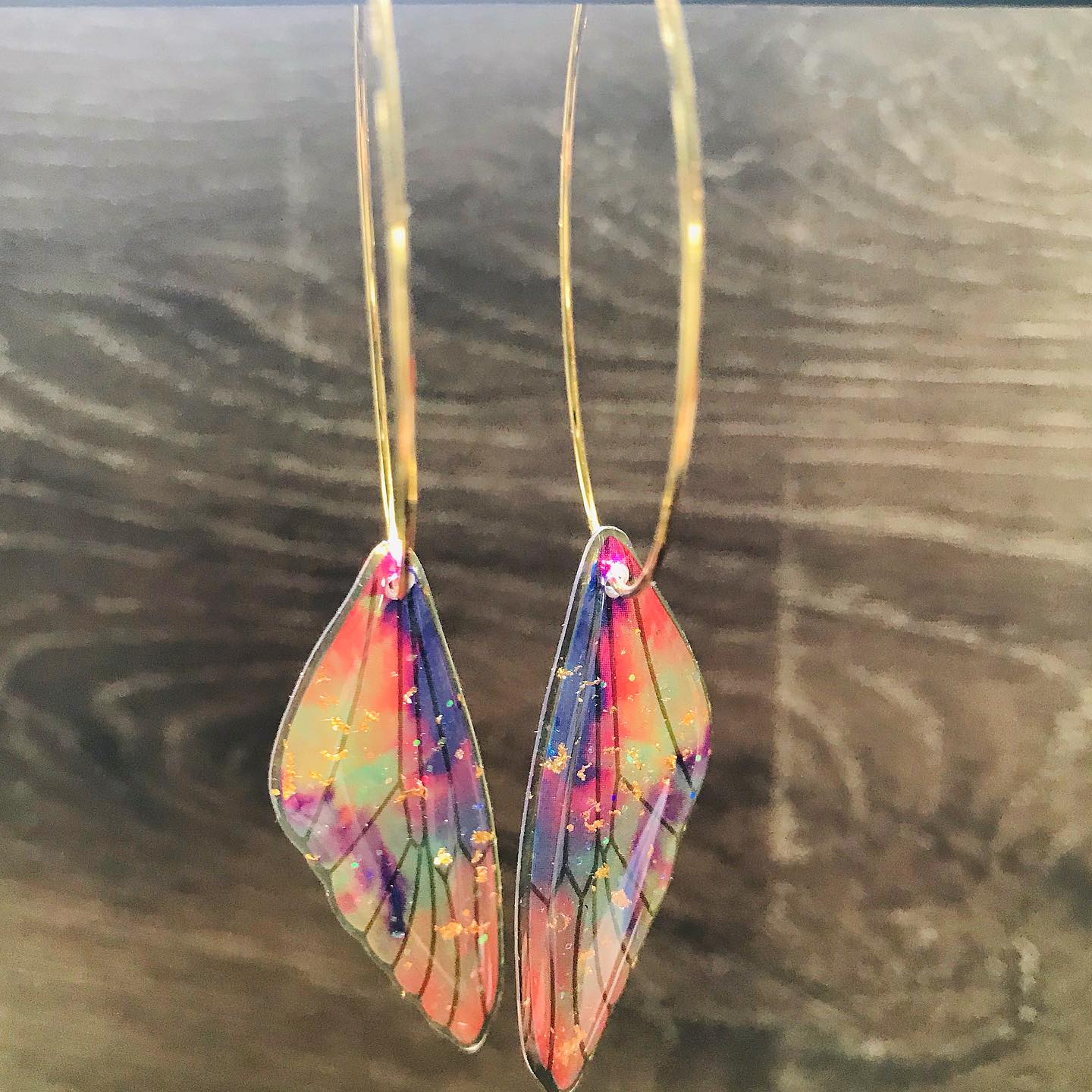 Wings of Whimsy Hoop Earrings by Hollywood North Jewelry