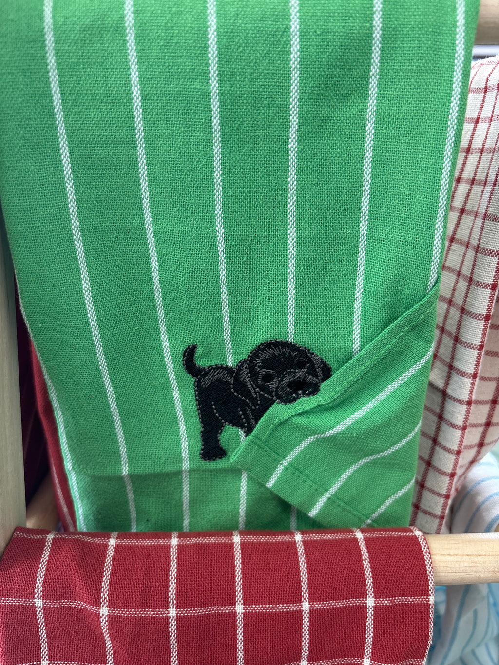 Naughty Pulling Animal Tea Towel