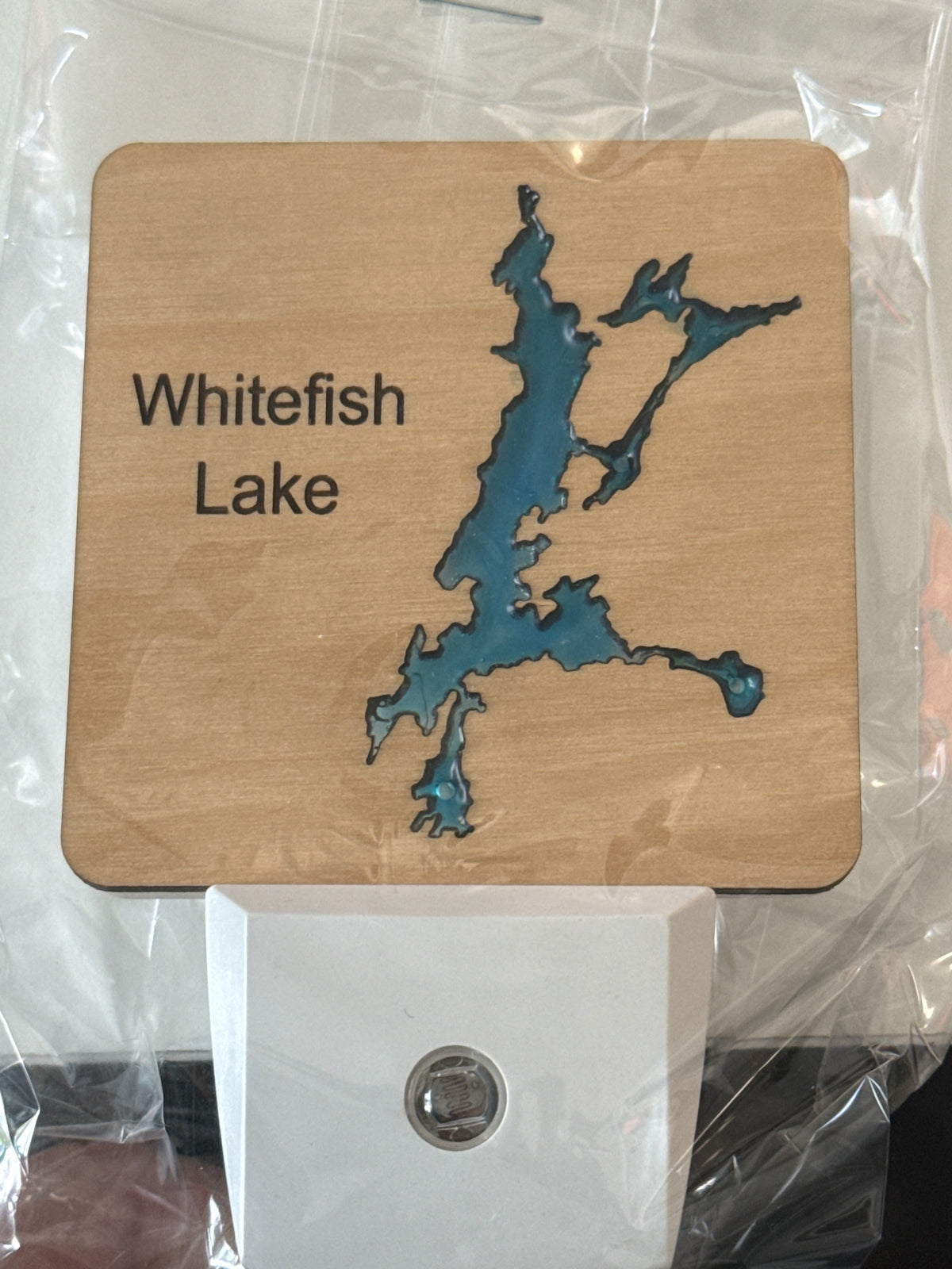 Wood and Resin Lake Nightlight by Goodwin Greetings