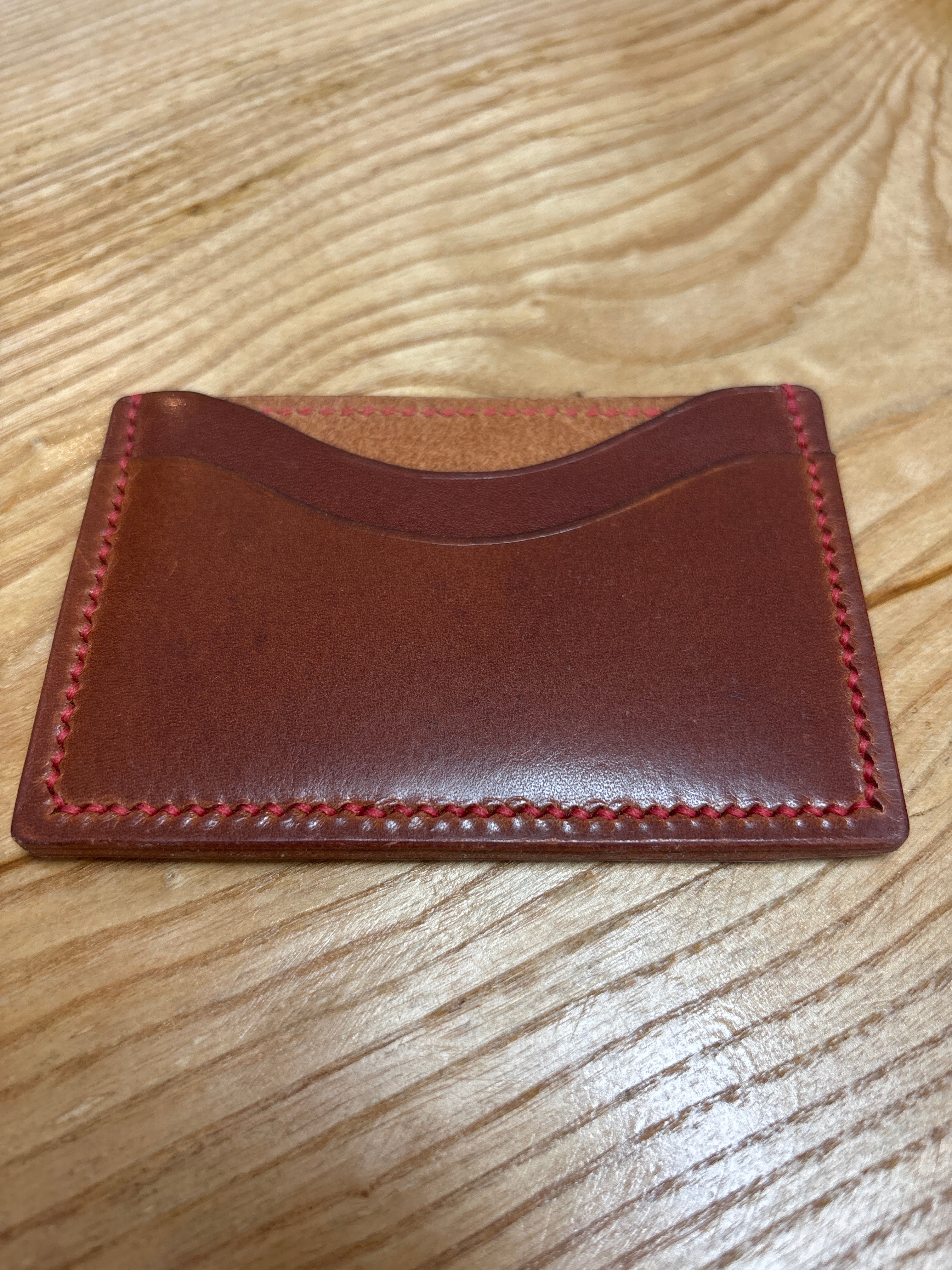 Handcrafted Leather Double Sided Card Wallet by Red Valley Studios