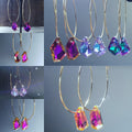 Aurora Borealis Hoop Earrings by Hollywood North Jewelry