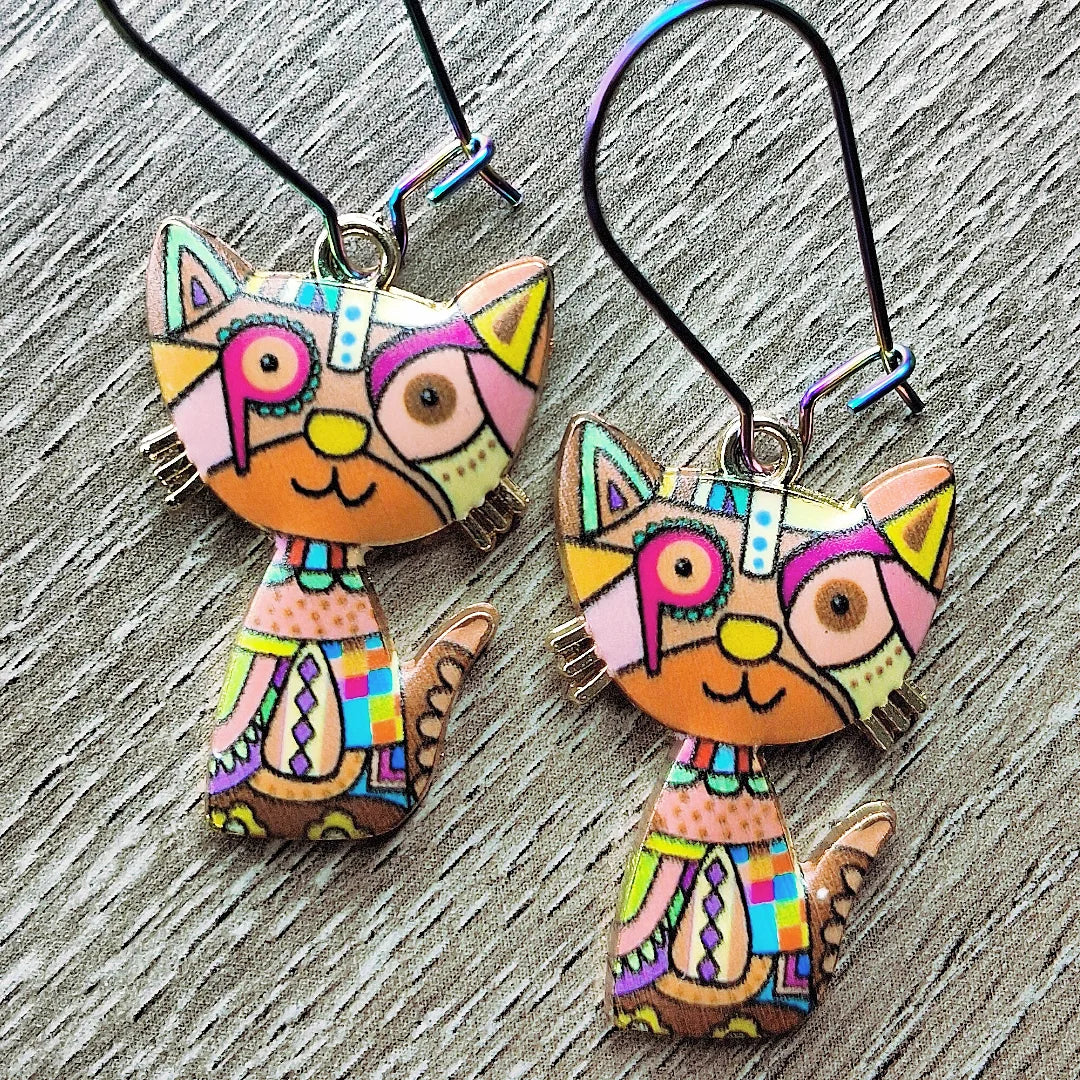 Cat Squad Earrings by Hollywood North Jewelry