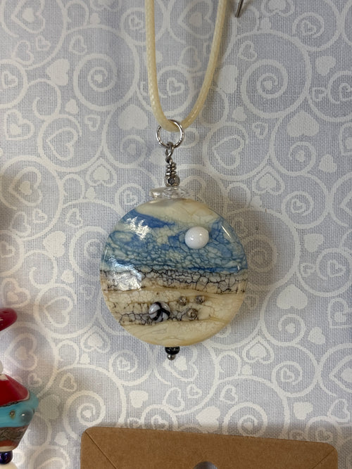 Beach Pendant Necklace by Meri Glass (025)