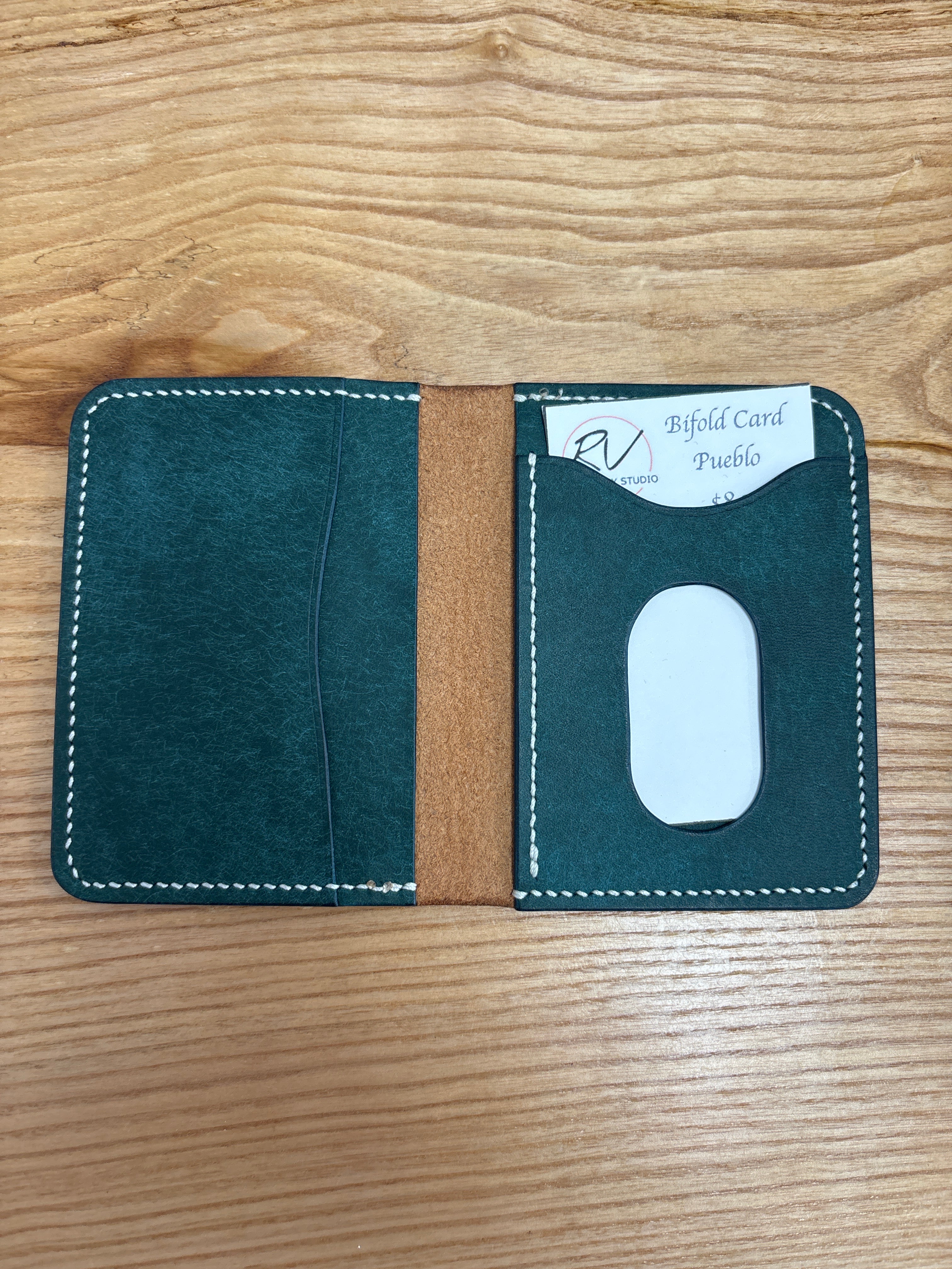 Handcrafted Bifold Pueblo Leather Wallet by Red Valley Studios
