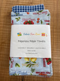 Paperless Paper Towel Sets of 4 Handmade by Fabric Fun Zone
