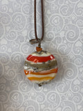 Meri Glass Beads Orange Pendant