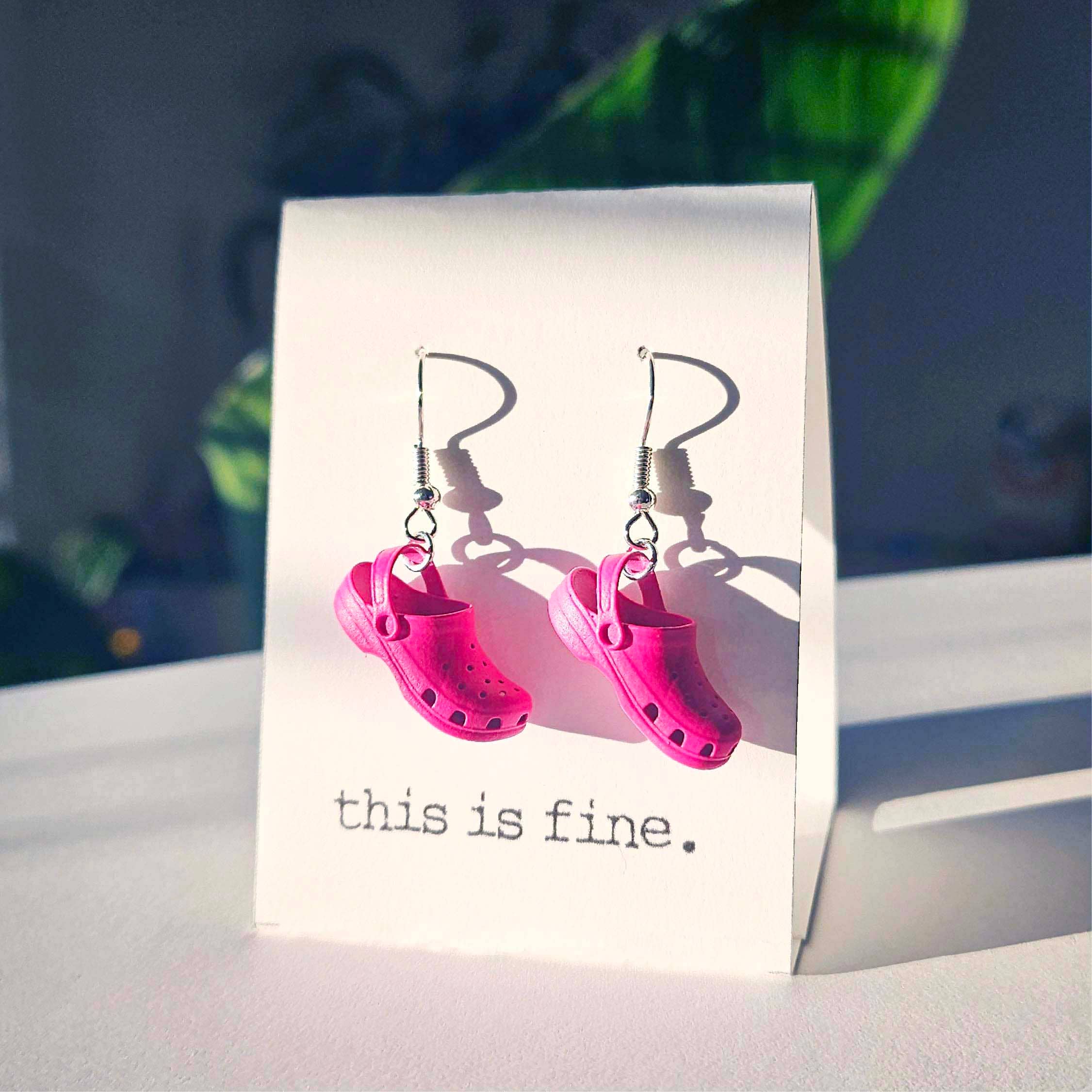 Crocs Earrings - I Don't Want to Croc About It by this is fine