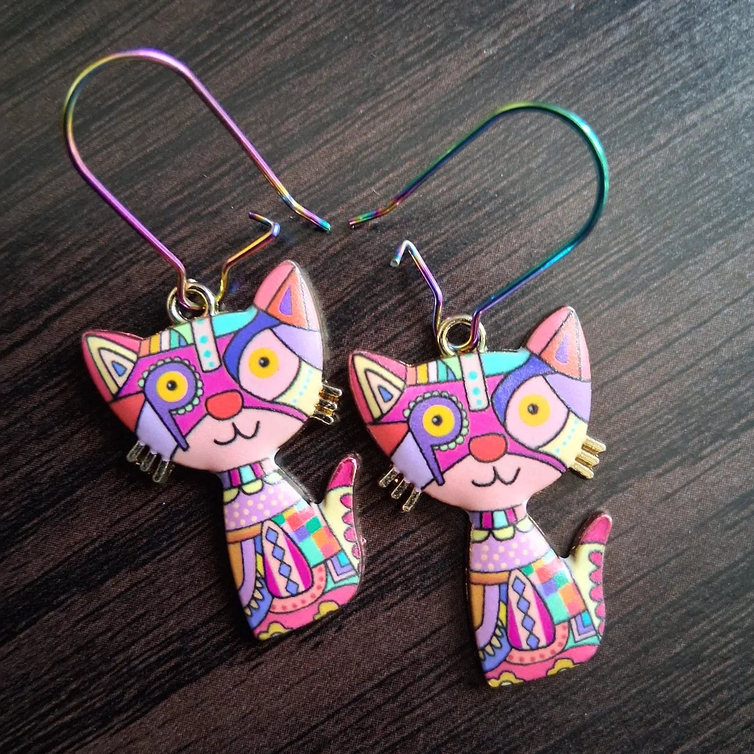 Cat Squad Earrings by Hollywood North Jewelry