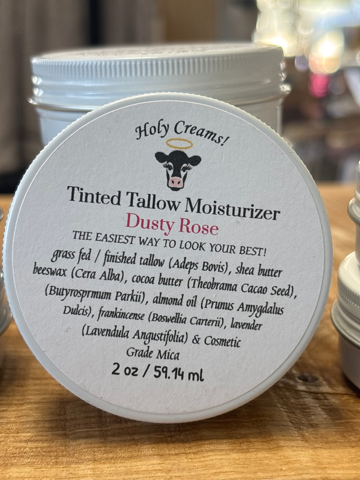 Holy Creams Dusty Rose Tinted Tallow Moisturizer