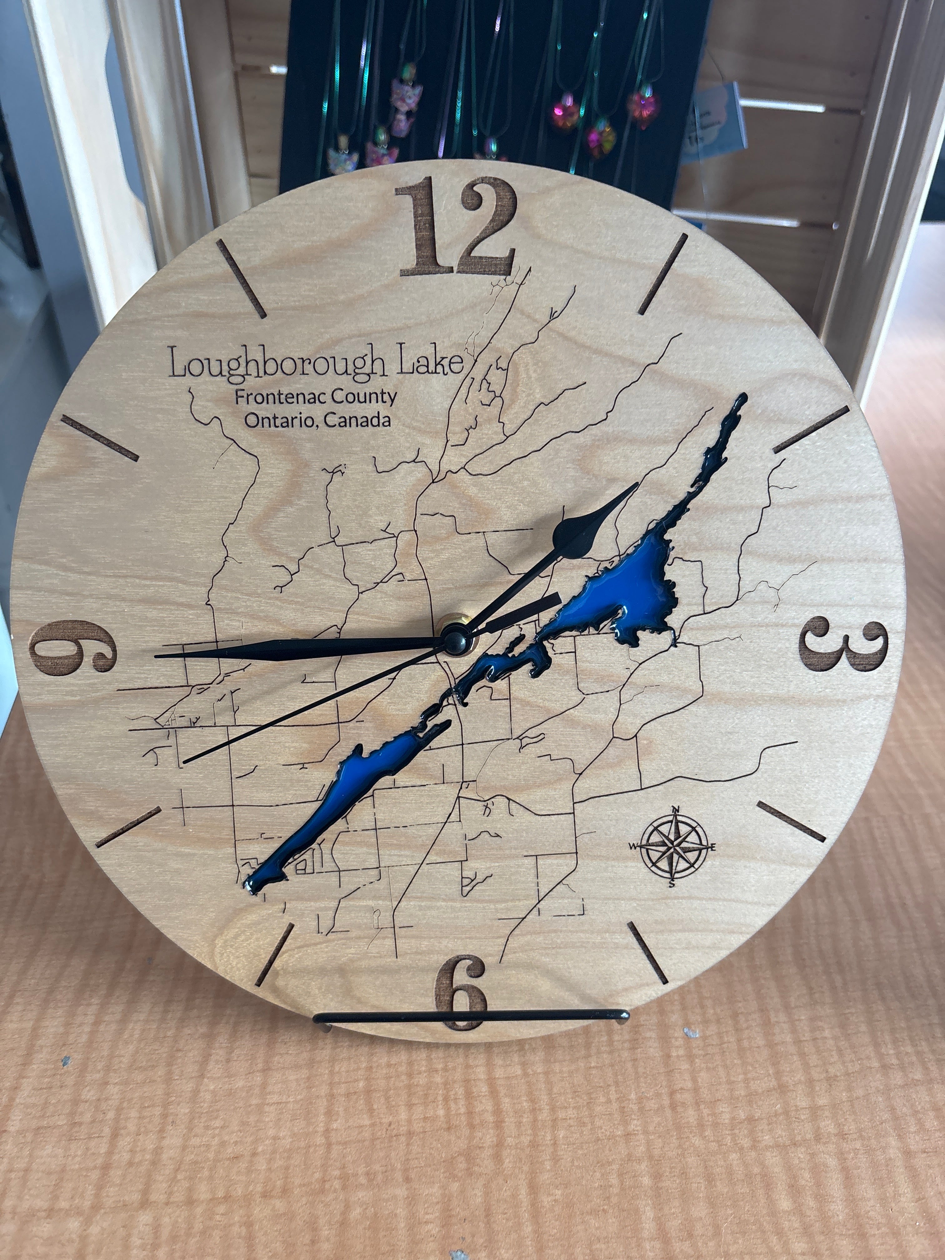 Wood and Resin Lake Clock by Goodwin Greetings