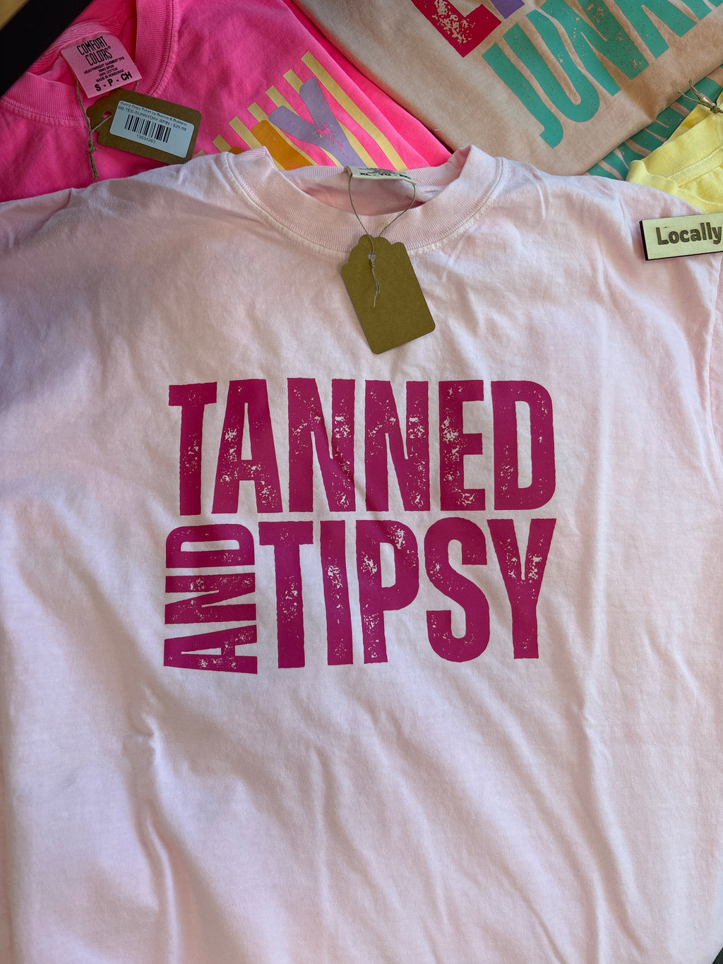 Tanned & Tipsy Tshirt by Boards & Bobbins