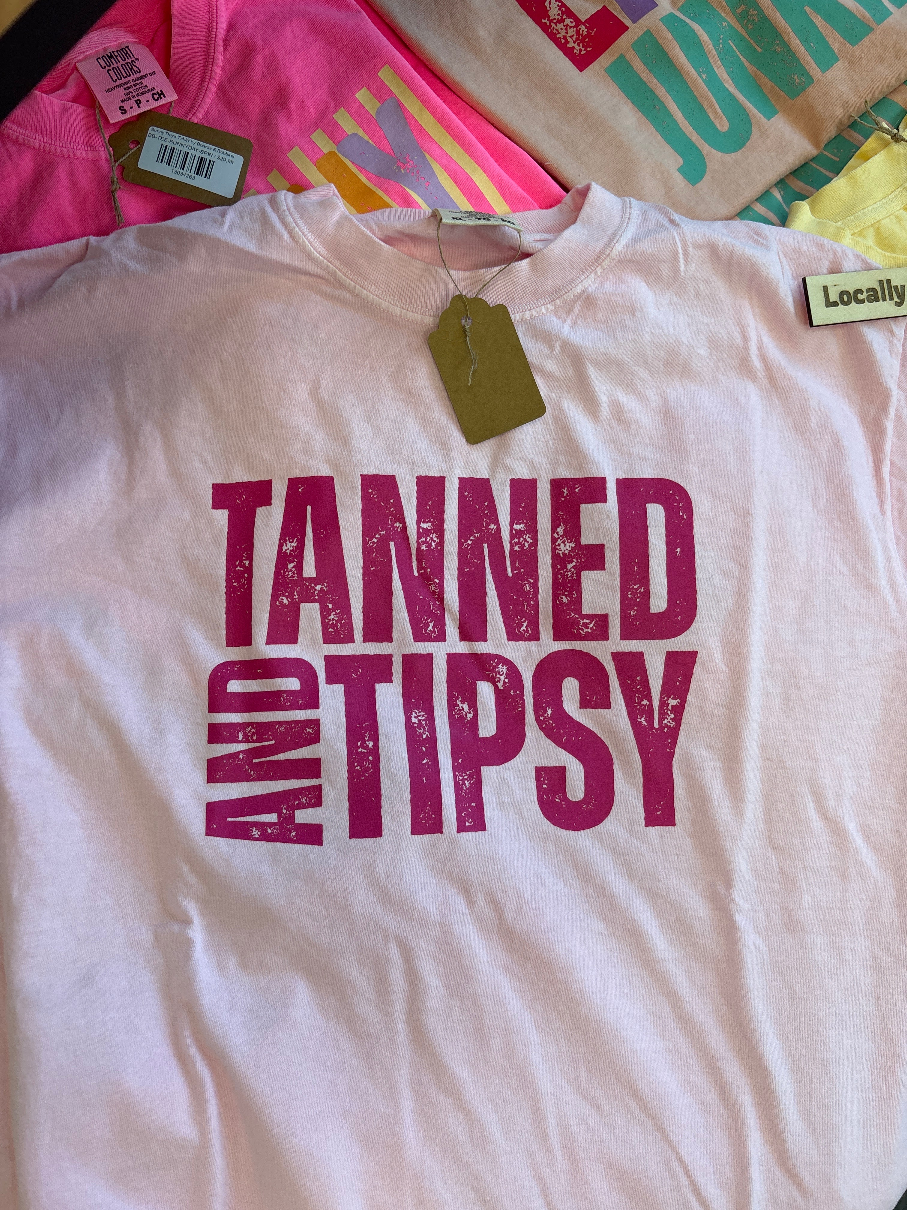 Tanned & Tipsy Tshirt by Boards & Bobbins