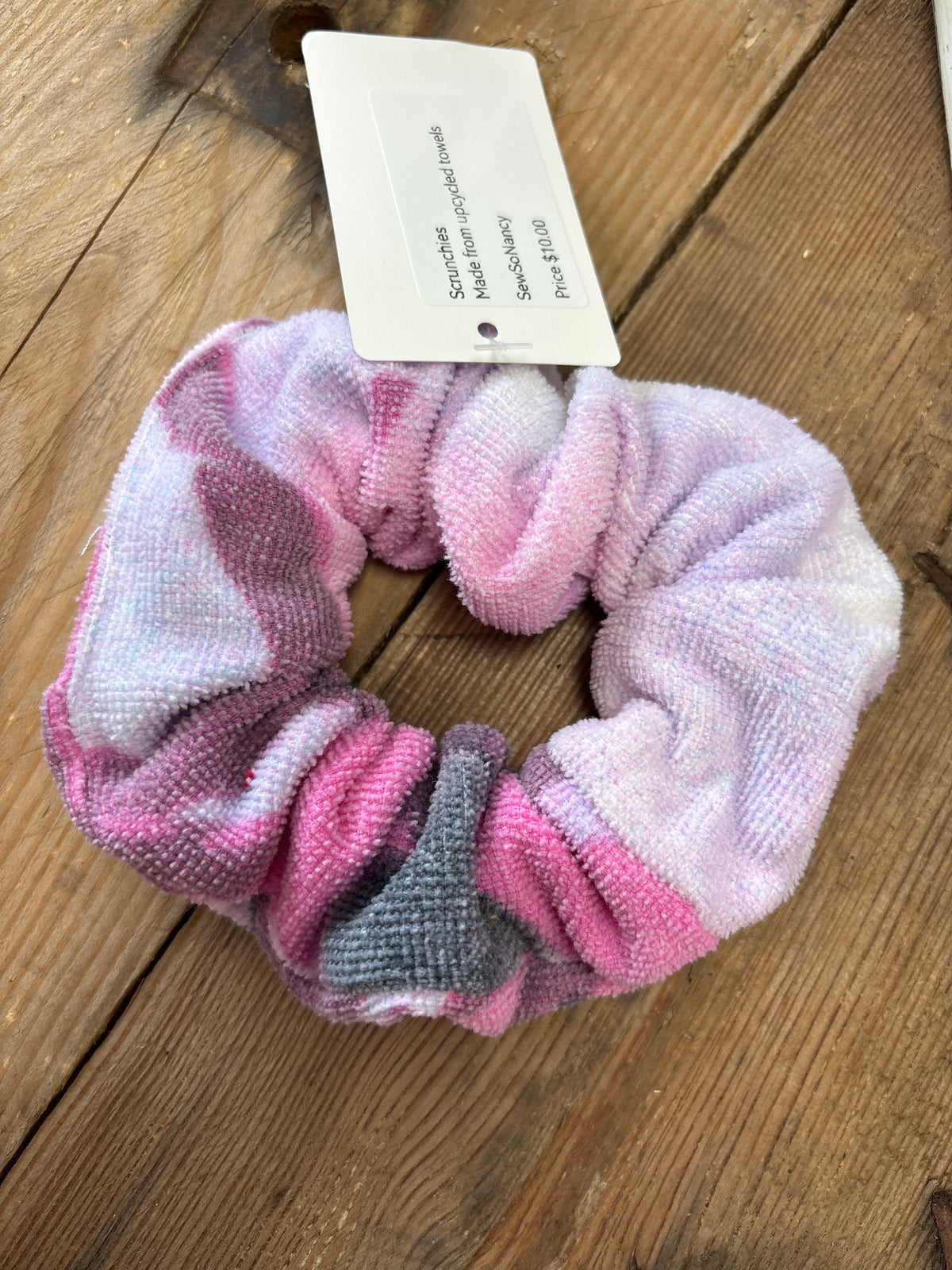 Handmade Repurposed Towel Scrunchies by Sew So Nancy