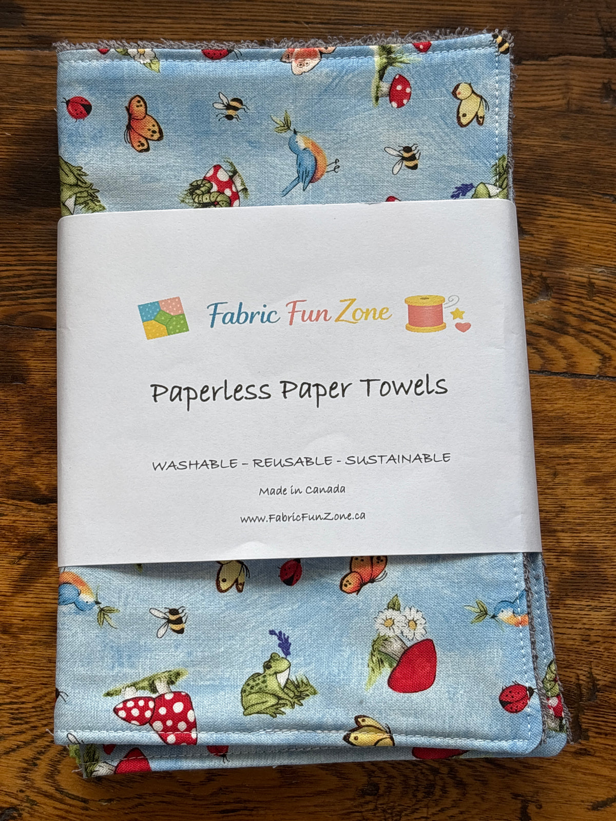 Paperless Paper Towel Sets of 4 Handmade by Fabric Fun Zone
