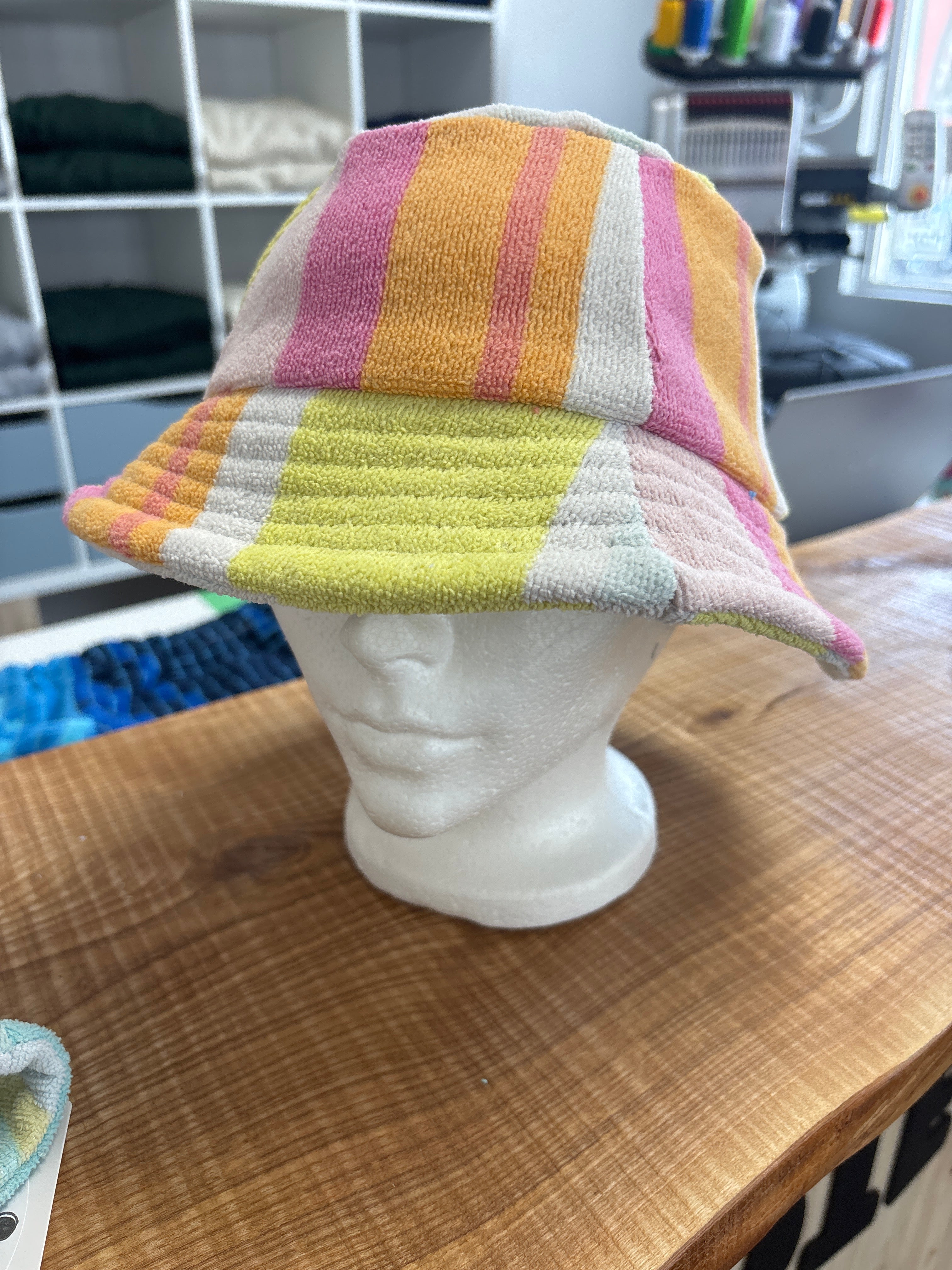 Repurposed Towel Bucket Hat by Sew So Nancy