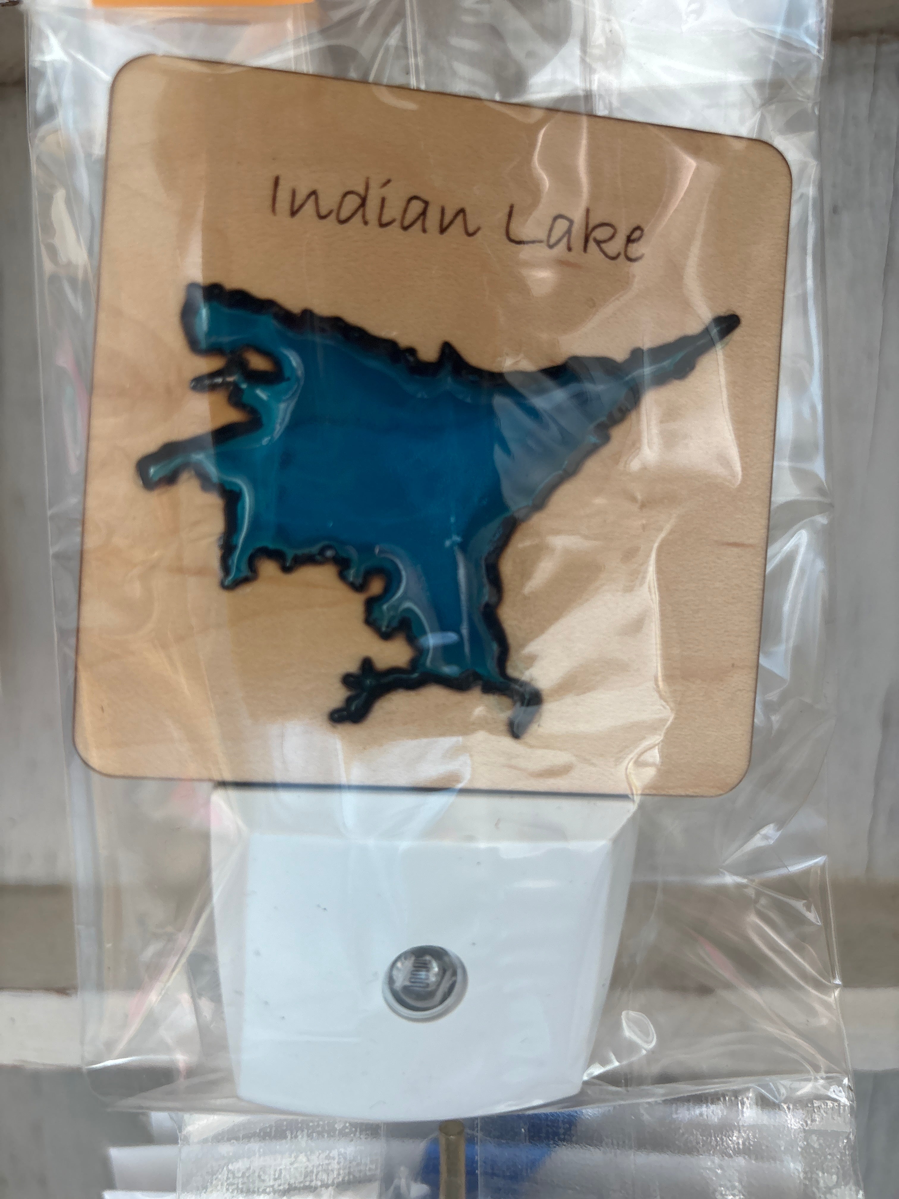 Wood and Resin Lake Nightlight by Goodwin Greetings