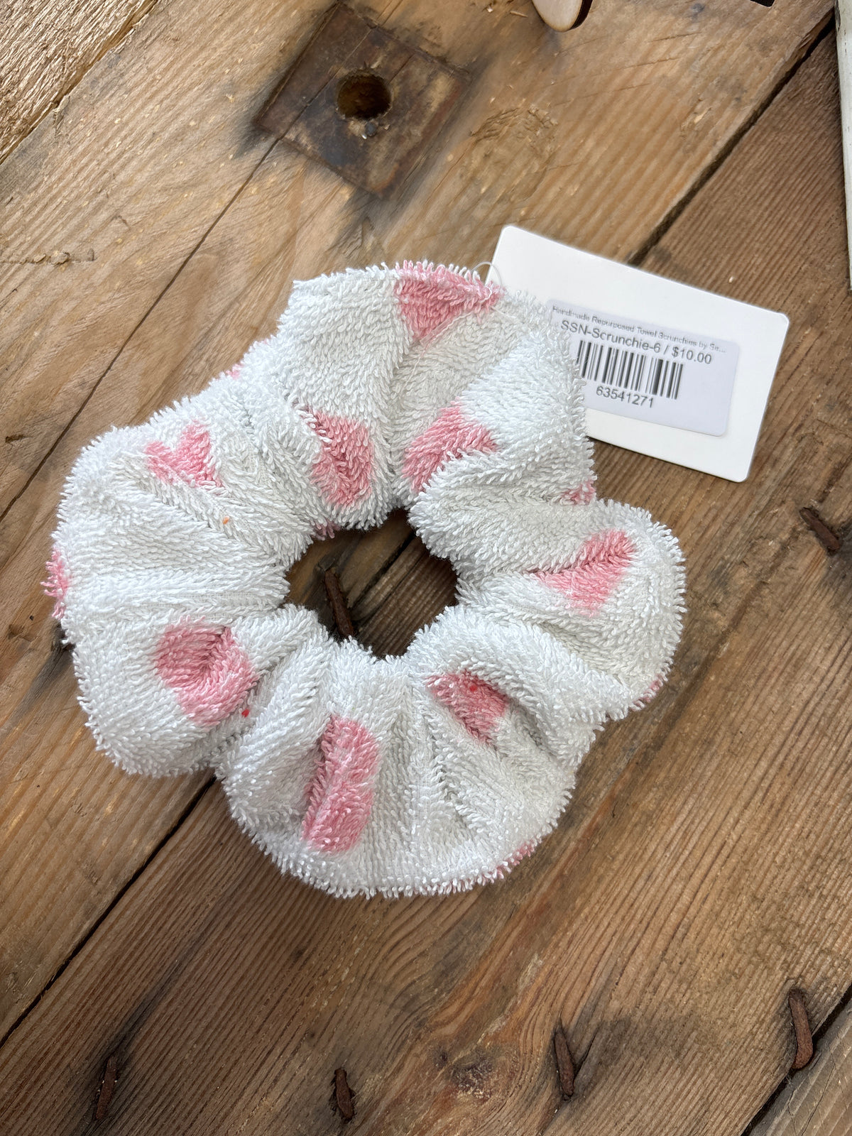 Handmade Repurposed Towel Scrunchies by Sew So Nancy