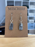 Earrings Locally Made of Repurposed Silverware by Maven of Mischief