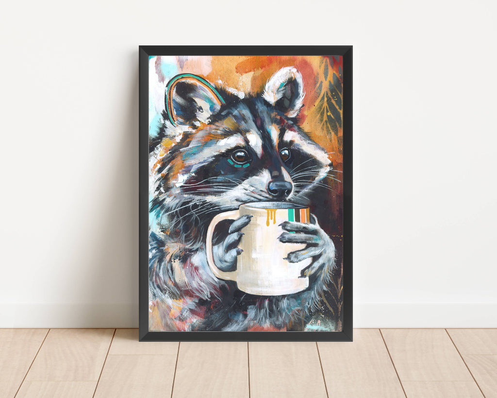 Raccoon Art Print - Art Print and Greeting Card