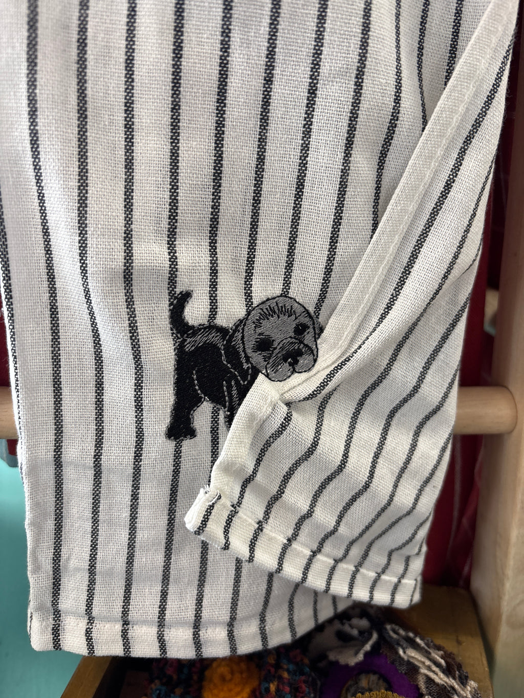 Naughty Pulling Animal Tea Towel