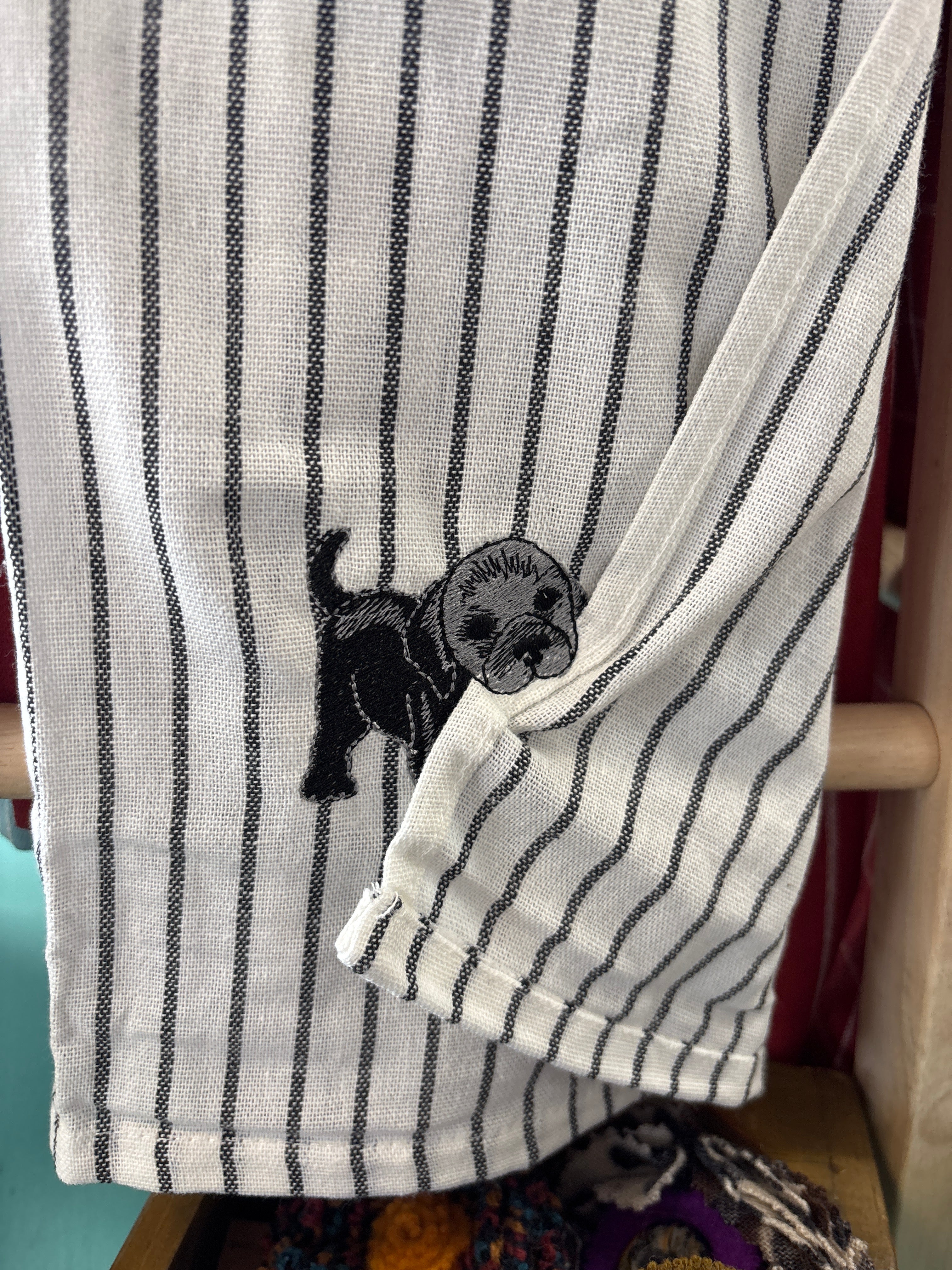 Naughty Pulling Animal Tea Towel