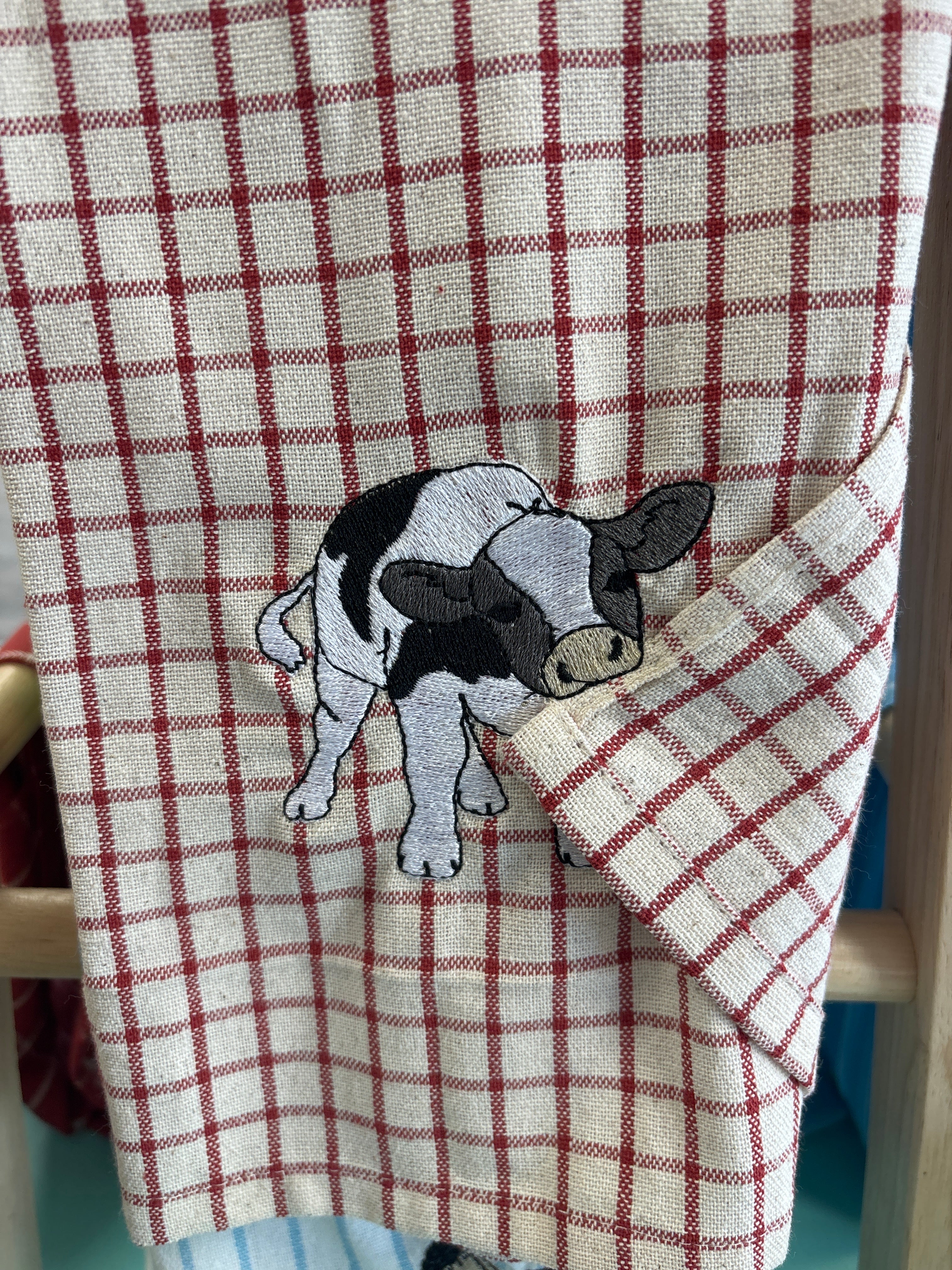 Naughty Pulling Animal Tea Towel