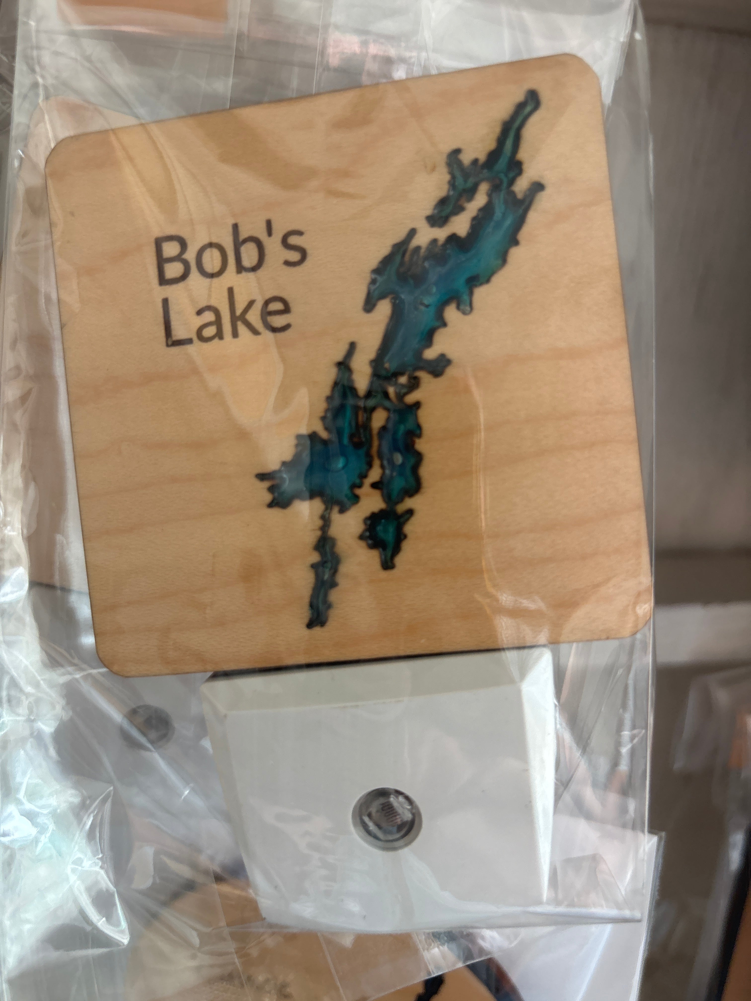 Wood and Resin Lake Nightlight by Goodwin Greetings