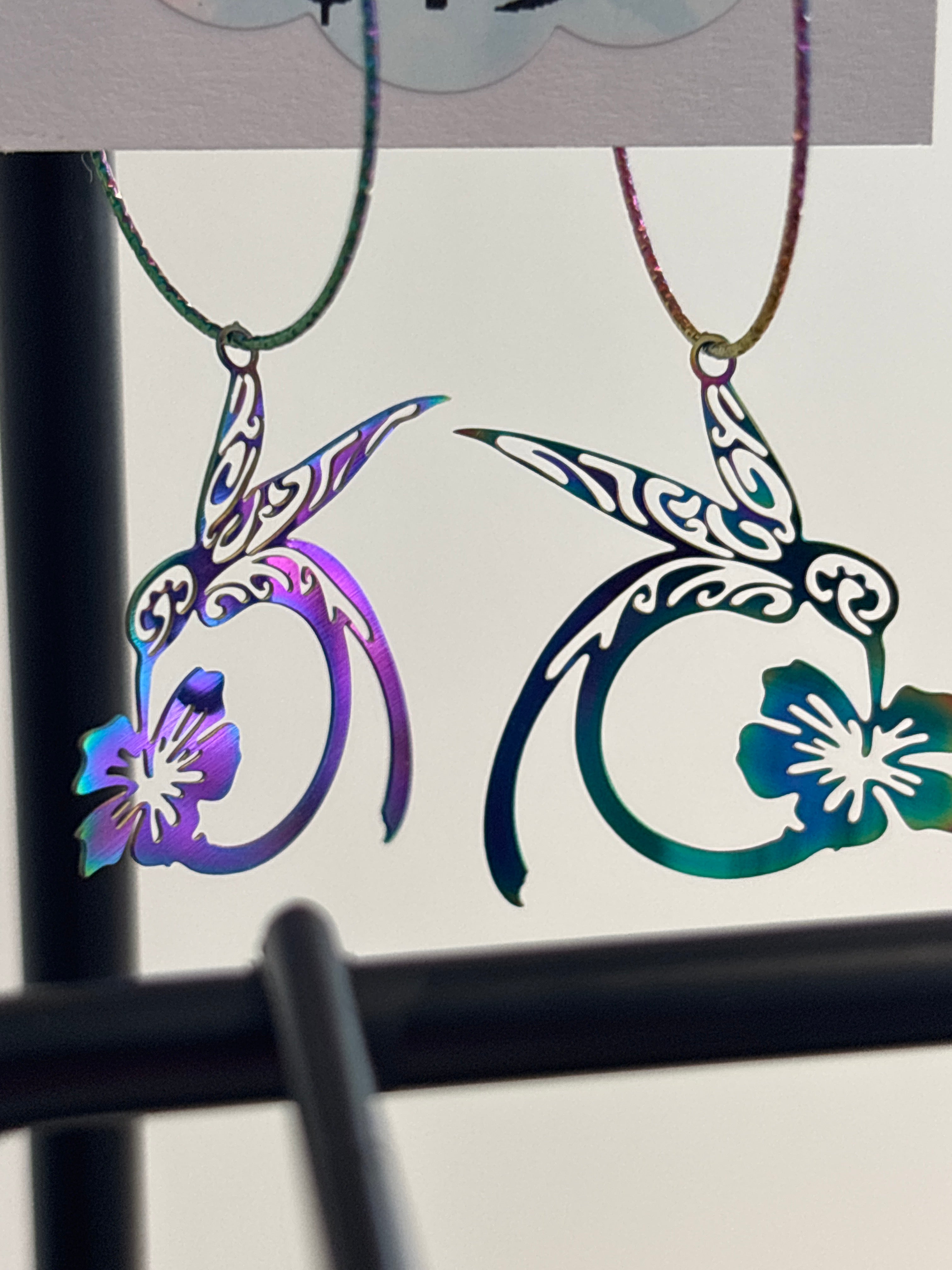 Humming Bird Hoop Earrings by Hollywood North Jewelry