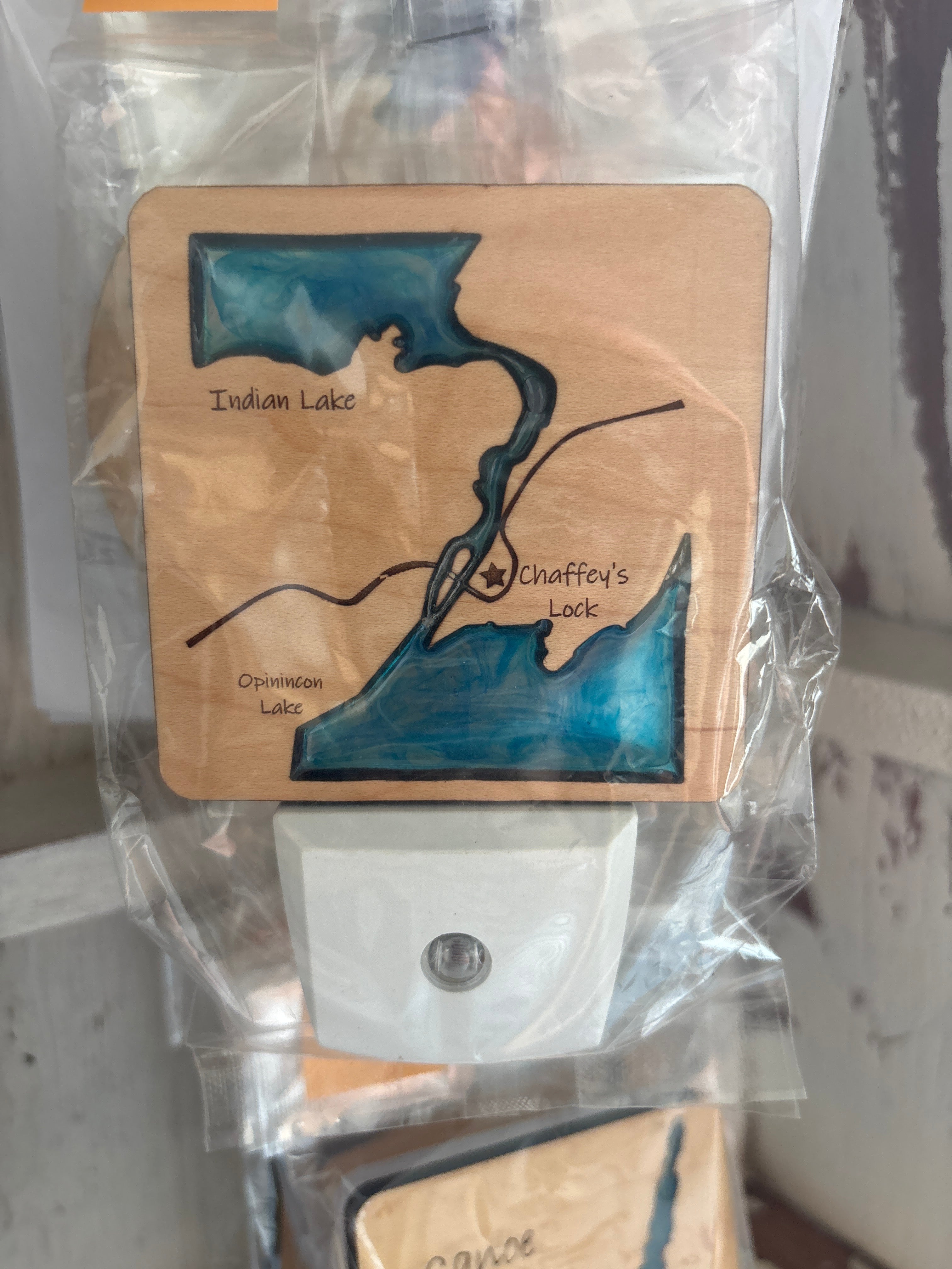 Wood and Resin Lake Nightlight by Goodwin Greetings