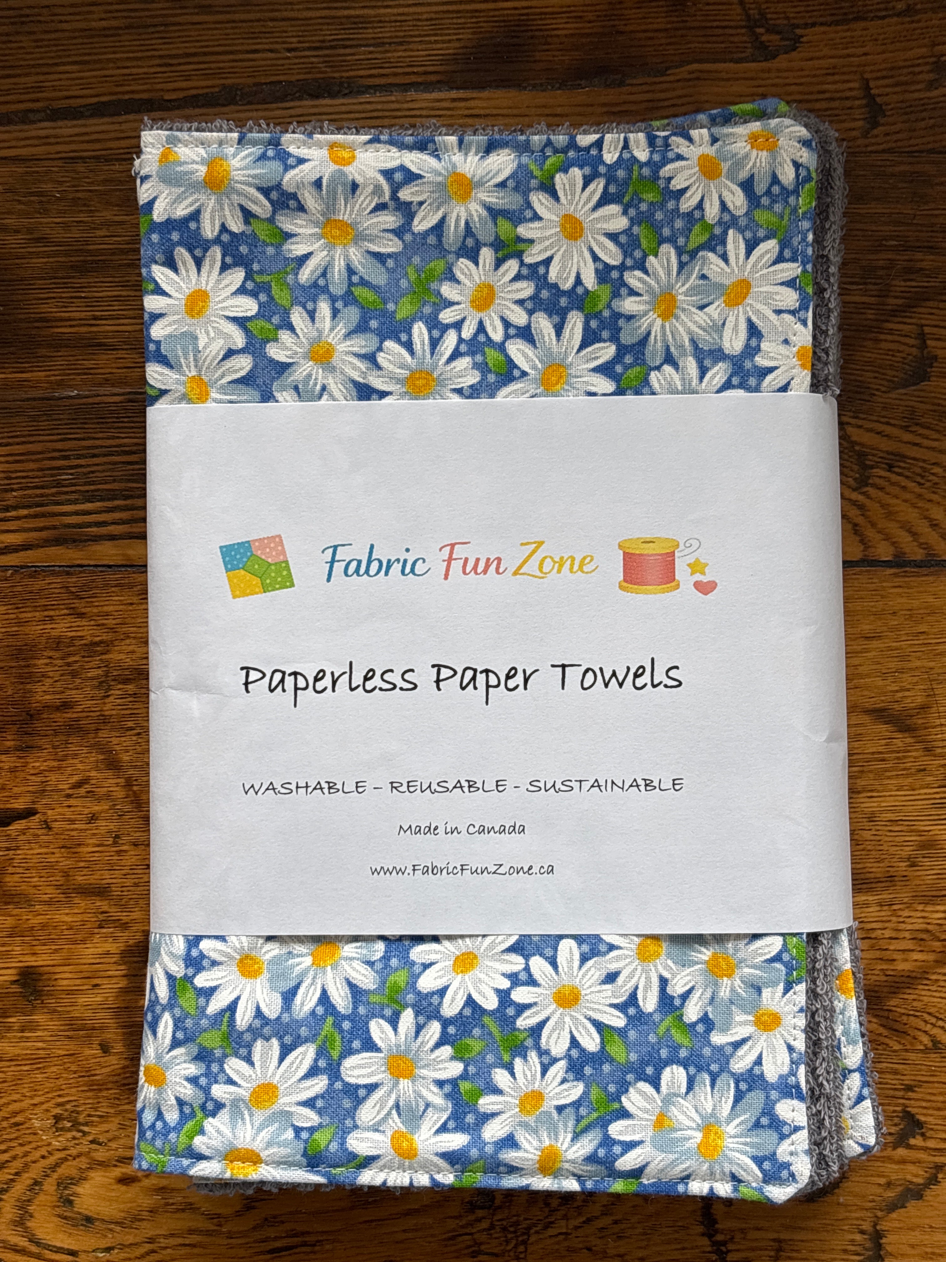Paperless Paper Towel Sets of 4 Handmade by Fabric Fun Zone