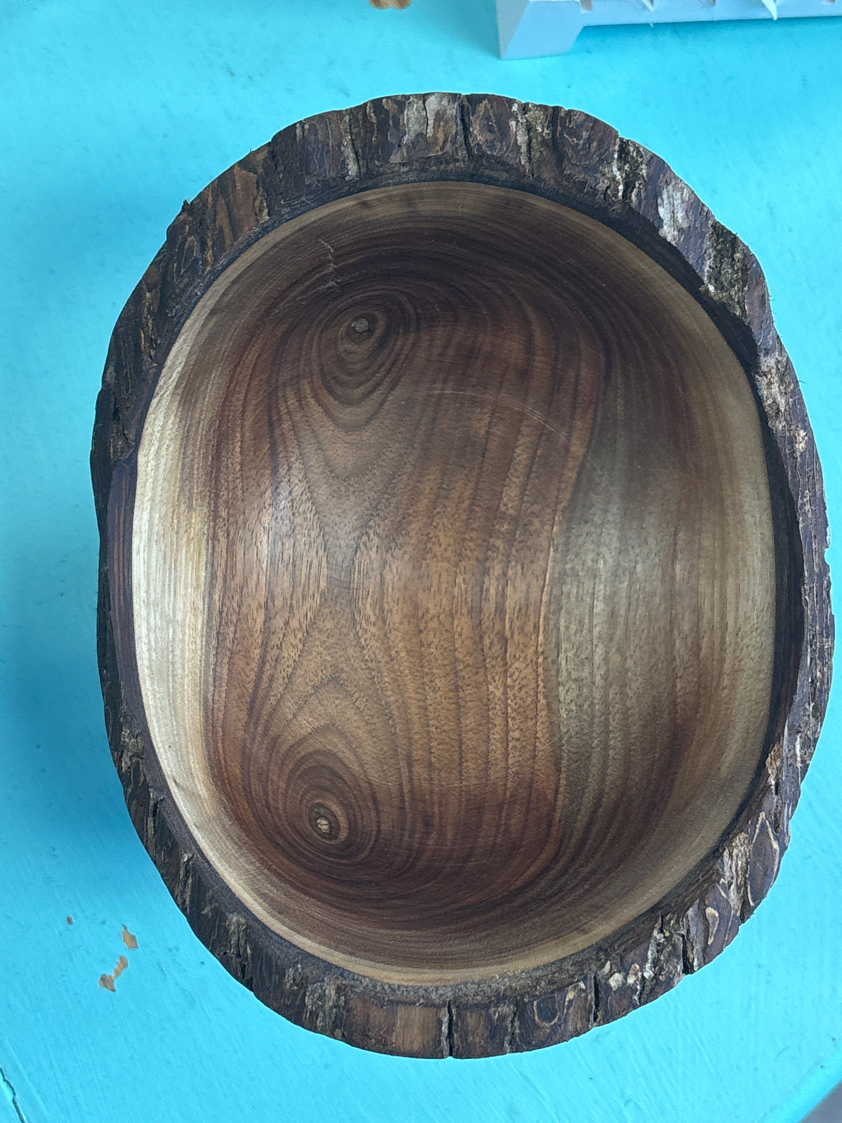 live edge one of  kind handmade wooden bowl