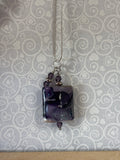 Meri Glass Beads Purple Sparkle Necklace