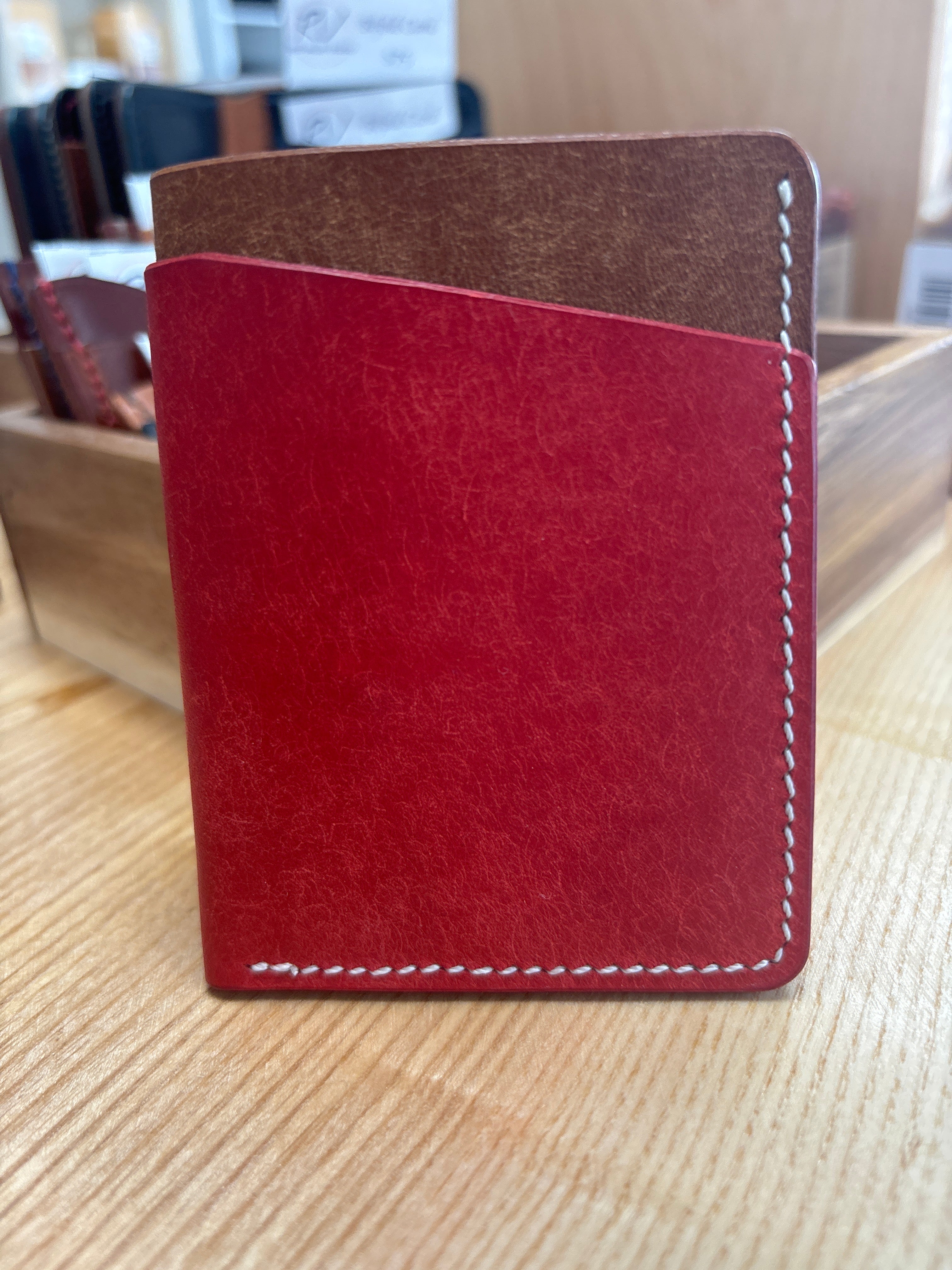 Handcrafted Leather Vertical Wrap Wallet by Red Valley Studios